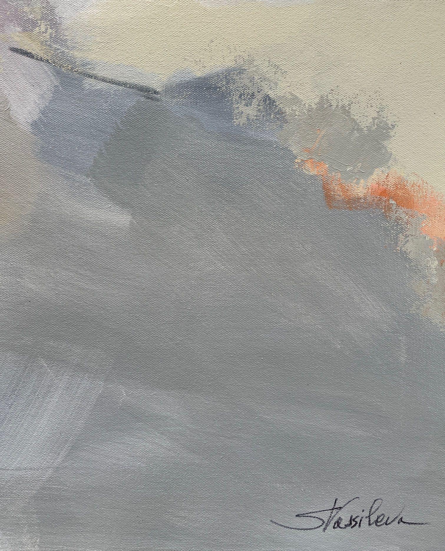 Inlet, Gemälde, Acryl auf Leinwand – Painting von silvia vassileva