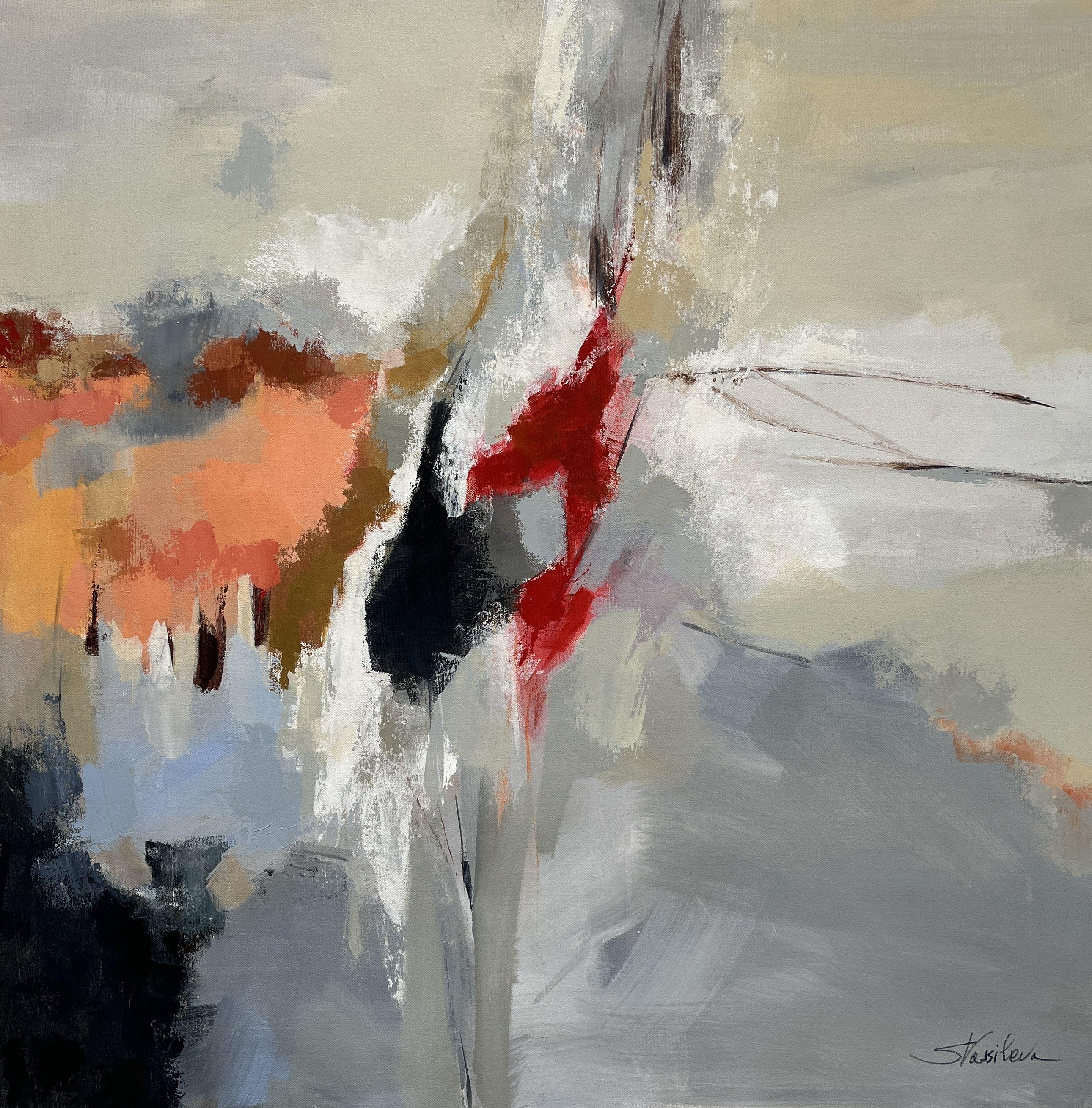 silvia vassileva Abstract Painting – Inlet, Gemälde, Acryl auf Leinwand
