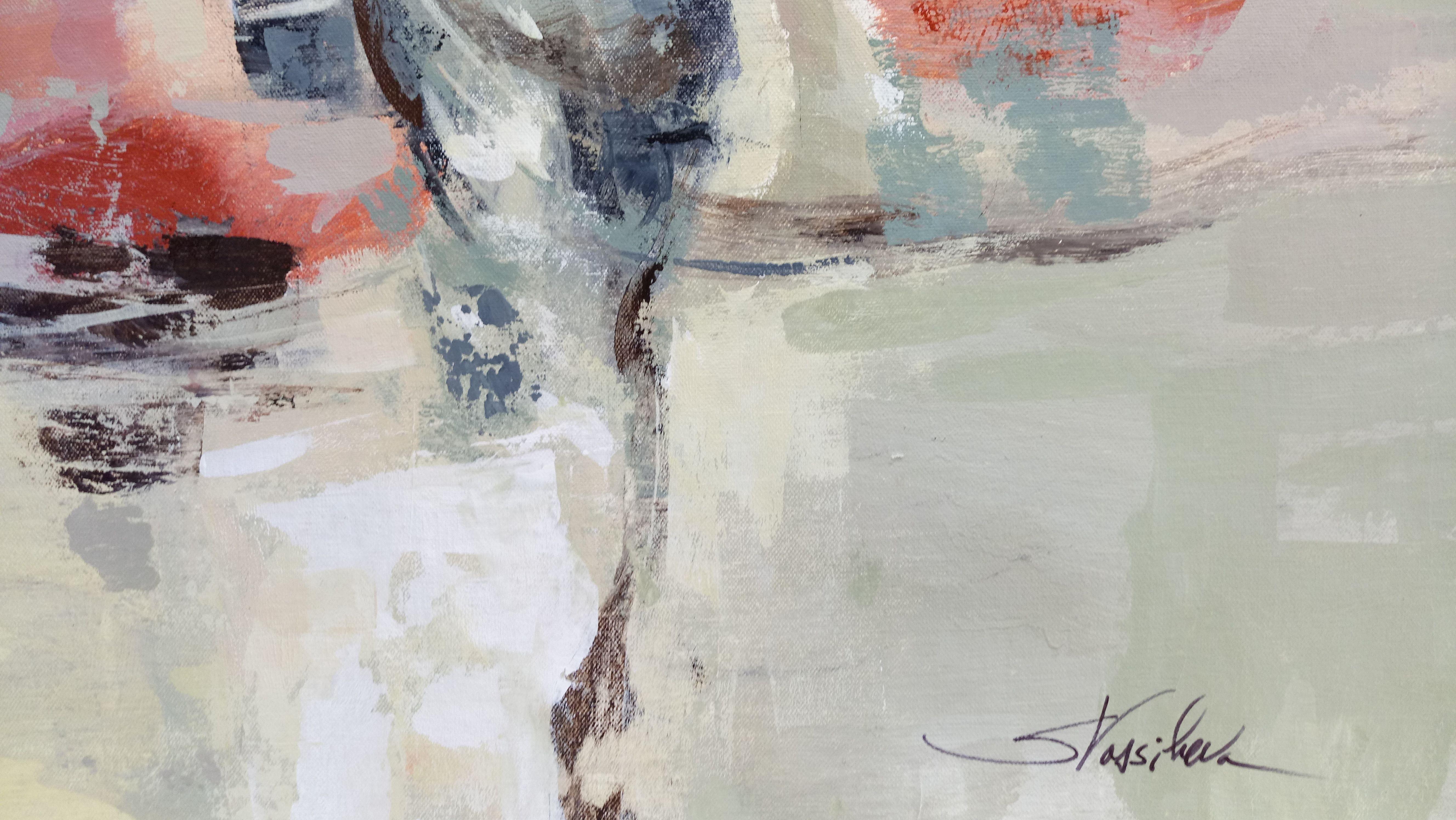 Island Vibe, Gemälde, Acryl auf Leinwand – Painting von silvia vassileva