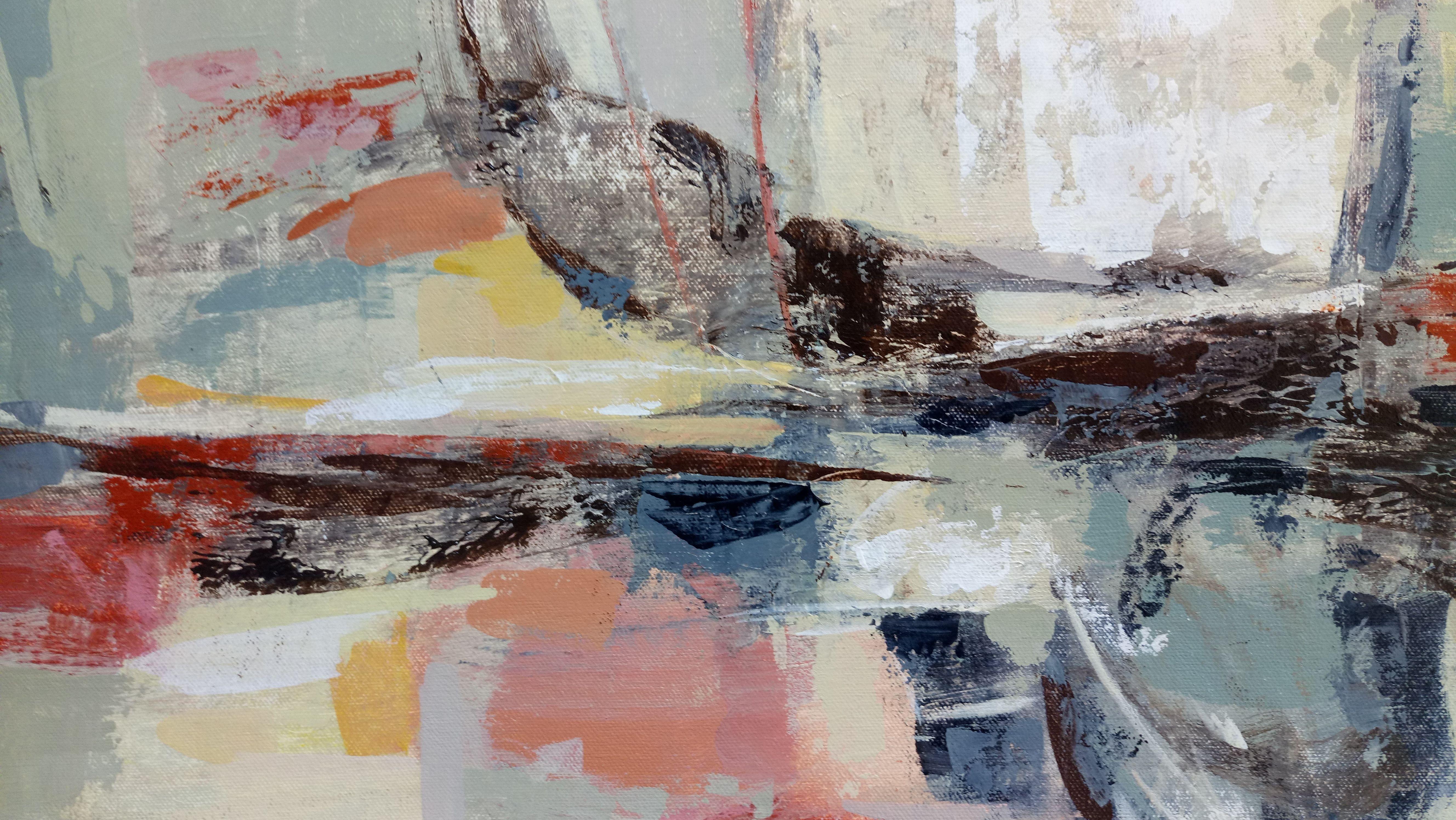 Island Vibe, Gemälde, Acryl auf Leinwand (Abstrakt), Painting, von silvia vassileva