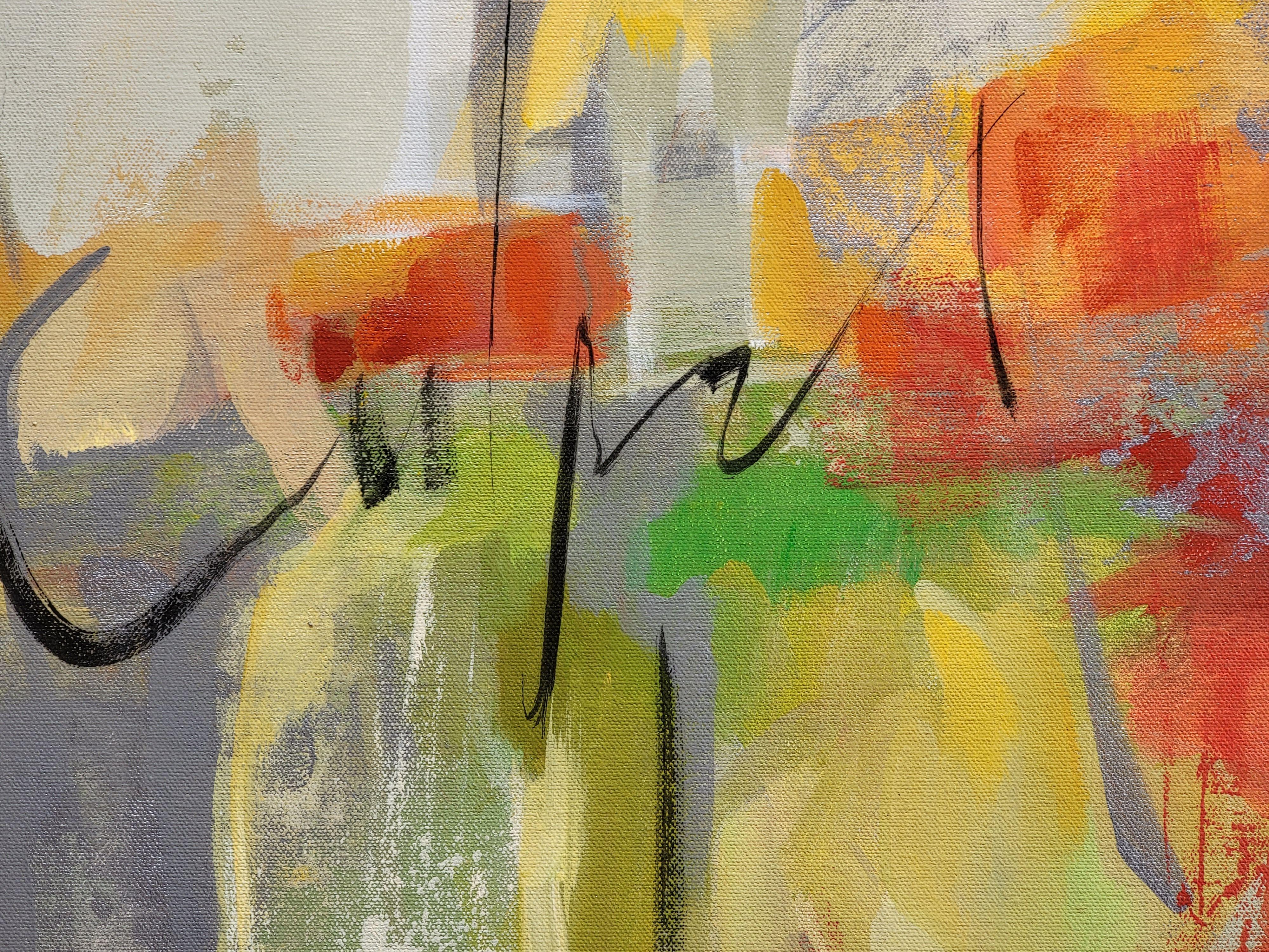 Melodia gioiosa, Pittura, Acrilico su tela - Painting Astratto di silvia vassileva