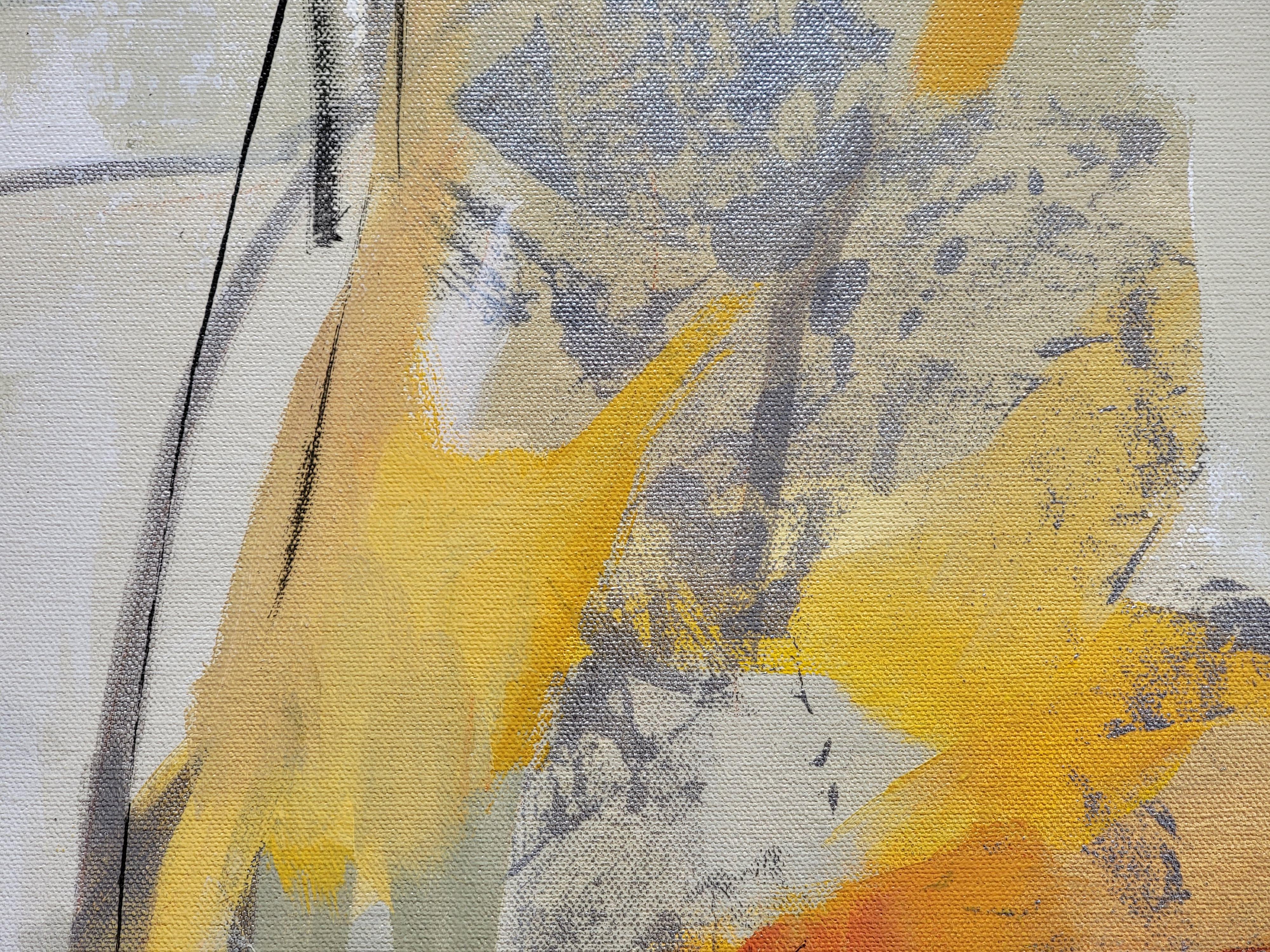 Melodia gioiosa, Pittura, Acrilico su tela - Abstract Painting Marrone di silvia vassileva