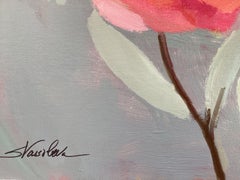 Magenta Bloom I, Gemälde, Acryl auf Leinwand