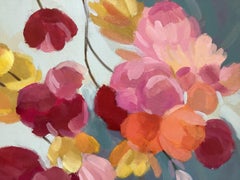 Magenta Bloom II, Gemälde, Acryl auf Leinwand