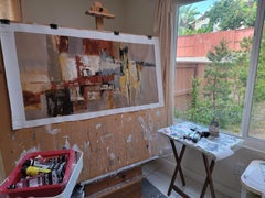 Melody for Guitar and Sax, Painting, Acrylic on Canvas