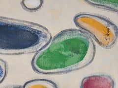 Mid Mod Circles, Painting, Acrylic on Canvas