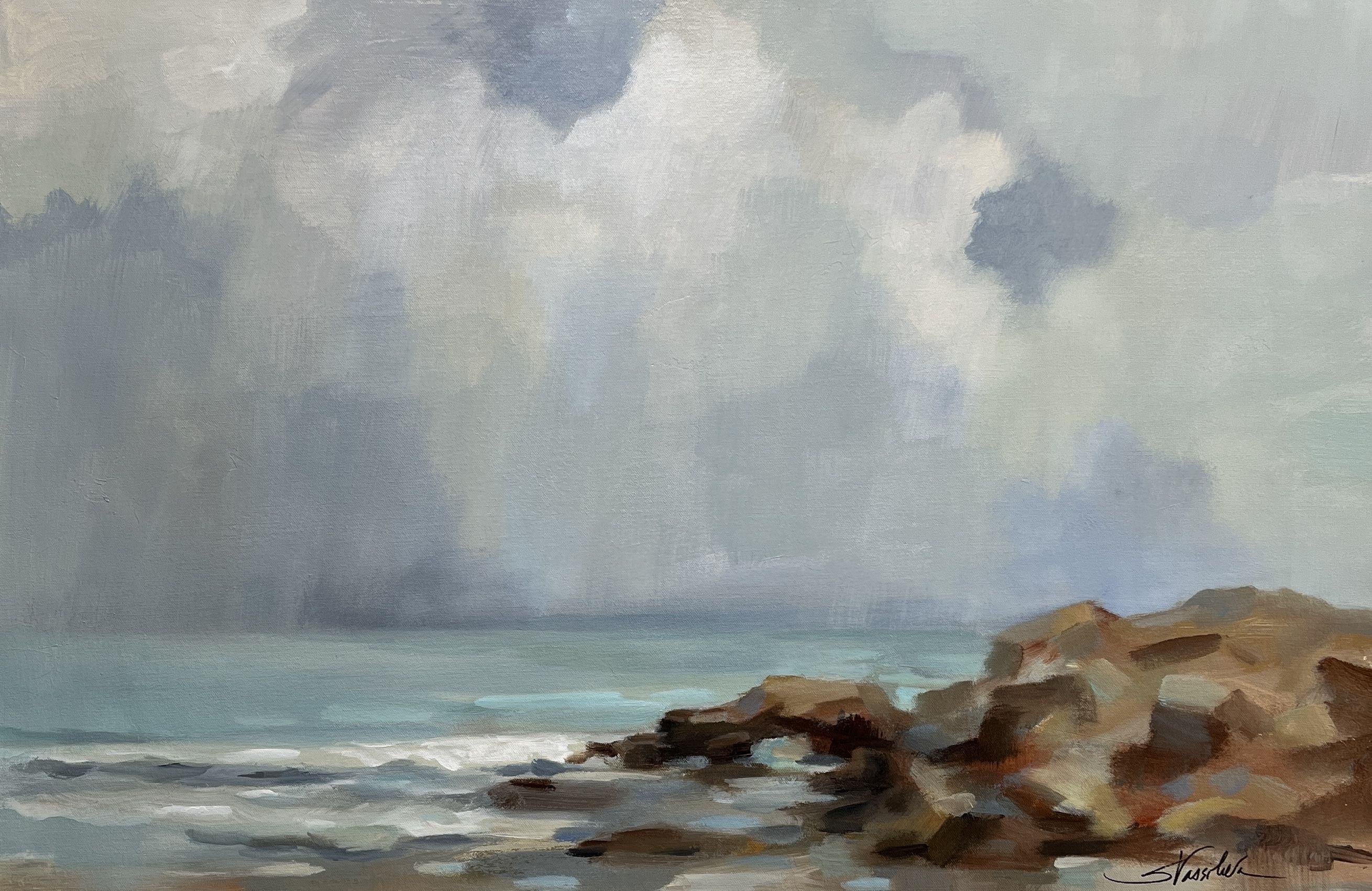 Morning at Stone Beach, Painting, Acrylic on Canvas