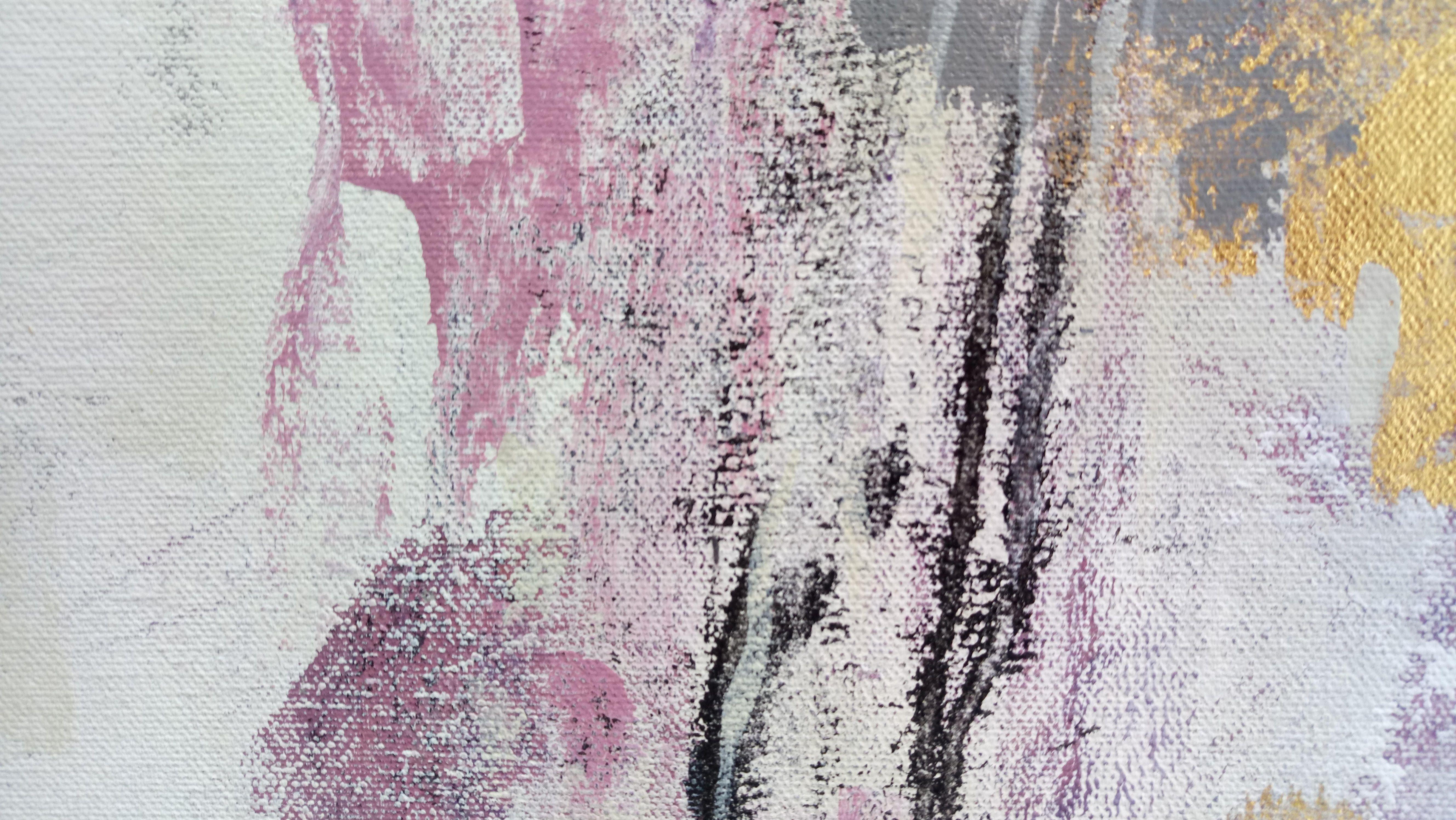 Prugna Monotipo, Pittura, Acrilico su tela - Painting Astratto di silvia vassileva