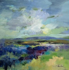 Purple Field, Painting, Acrylic on Canvas