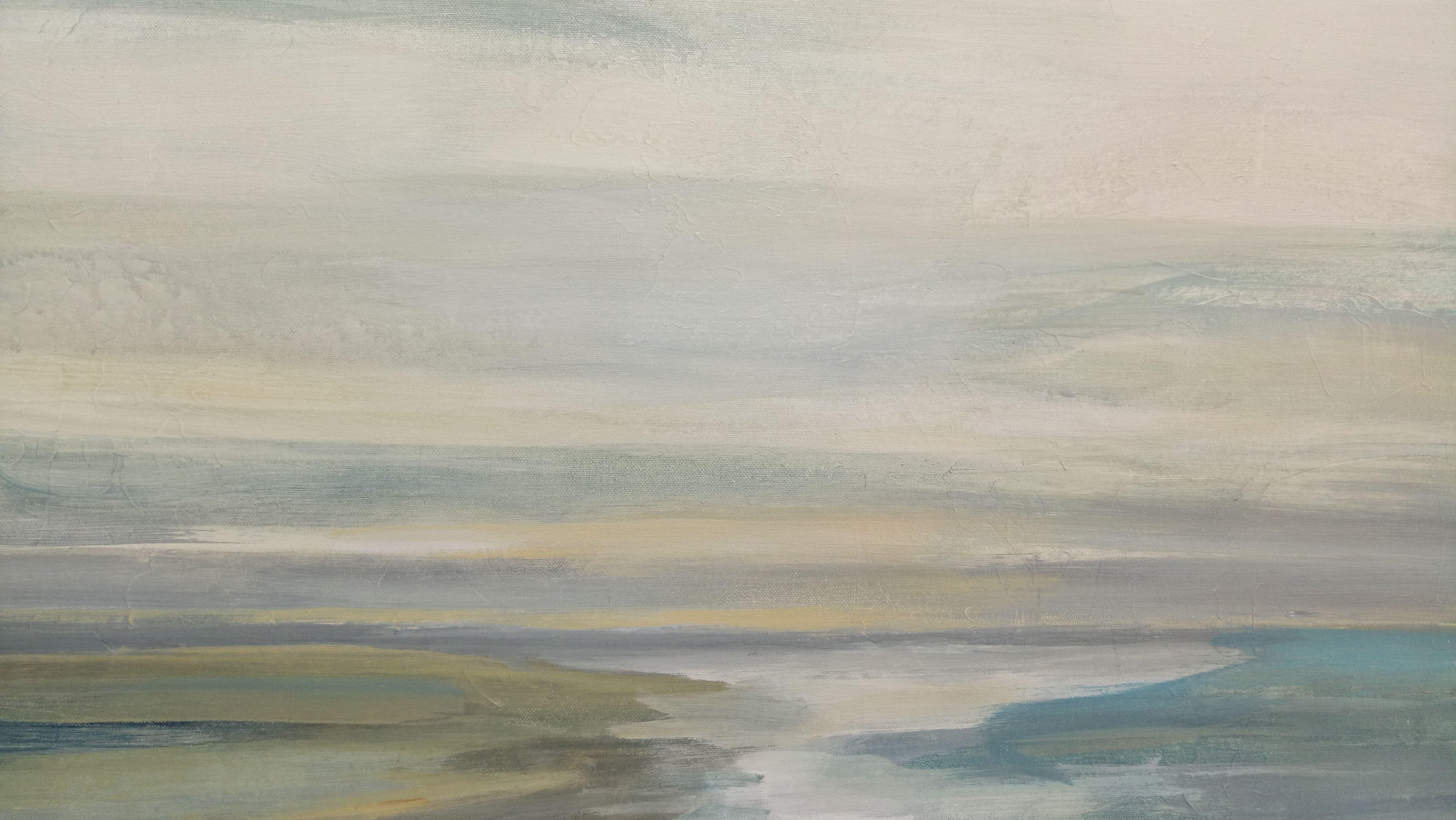 La lumière du matin en bord de mer, peinture, acrylique sur toile en vente 2