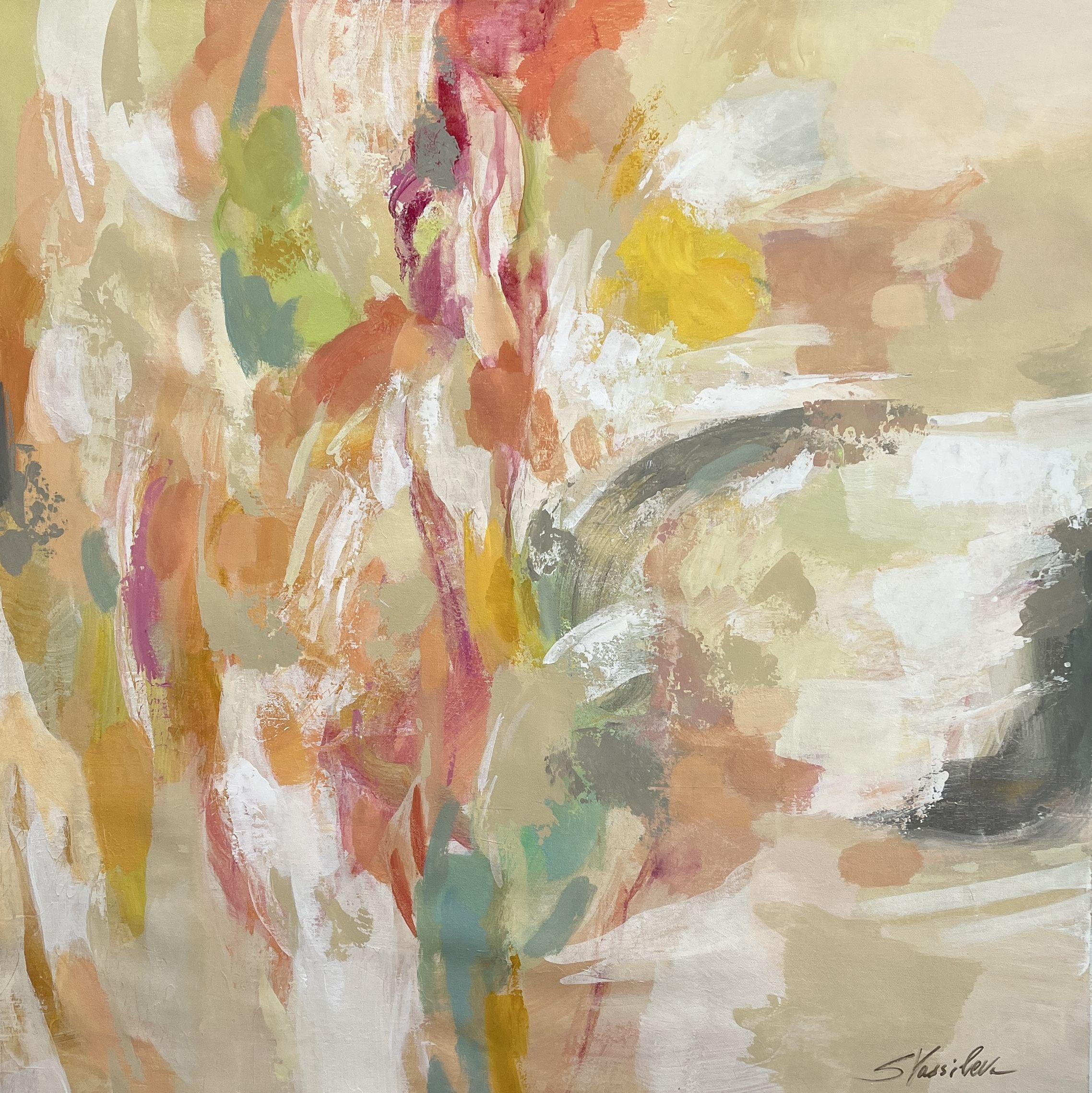 Abstract Painting di silvia vassileva - Solstizio, Pittura, Acrilico su tela