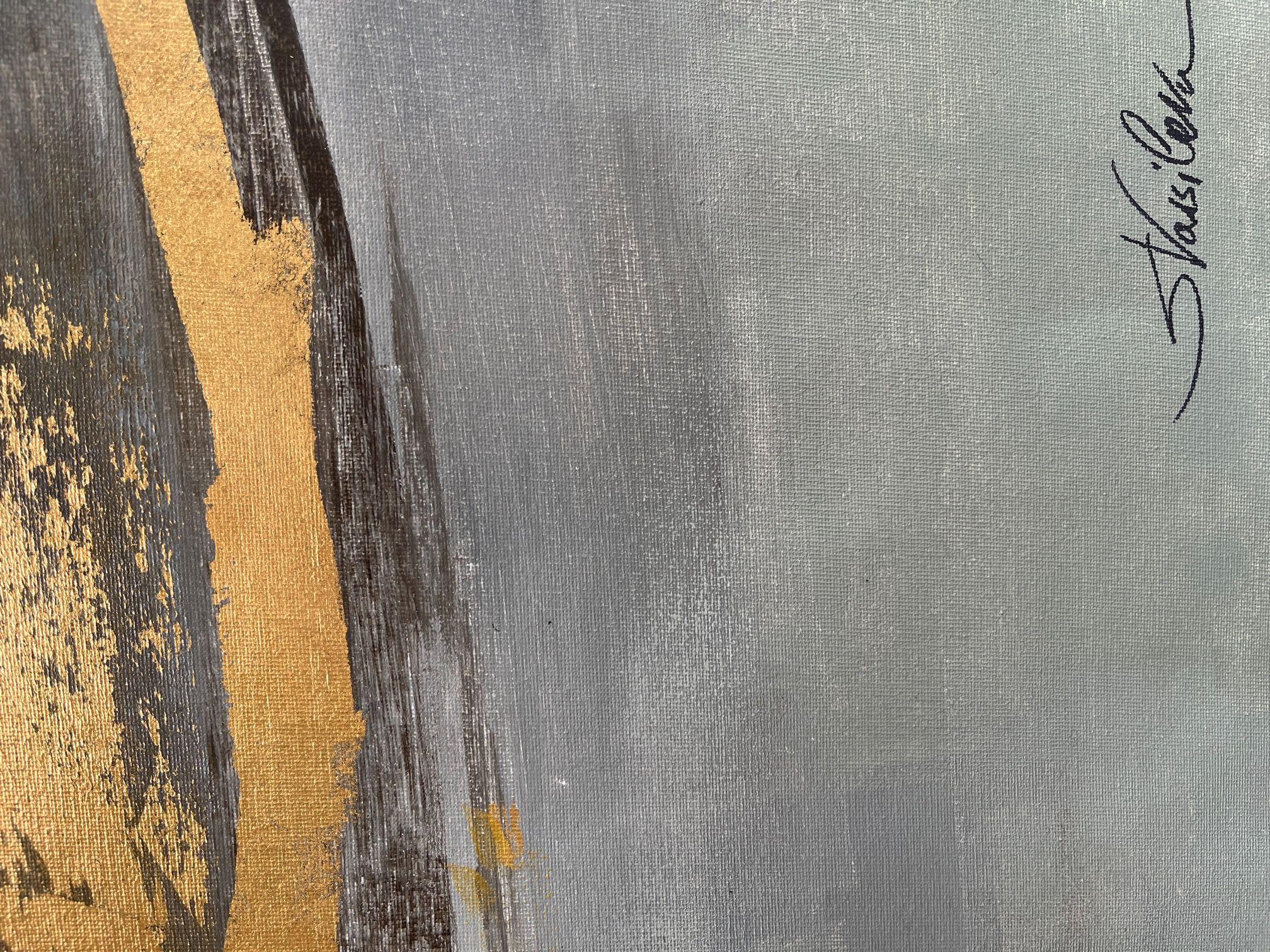 Neige scintillante, peinture, acrylique sur toile - Painting de silvia vassileva