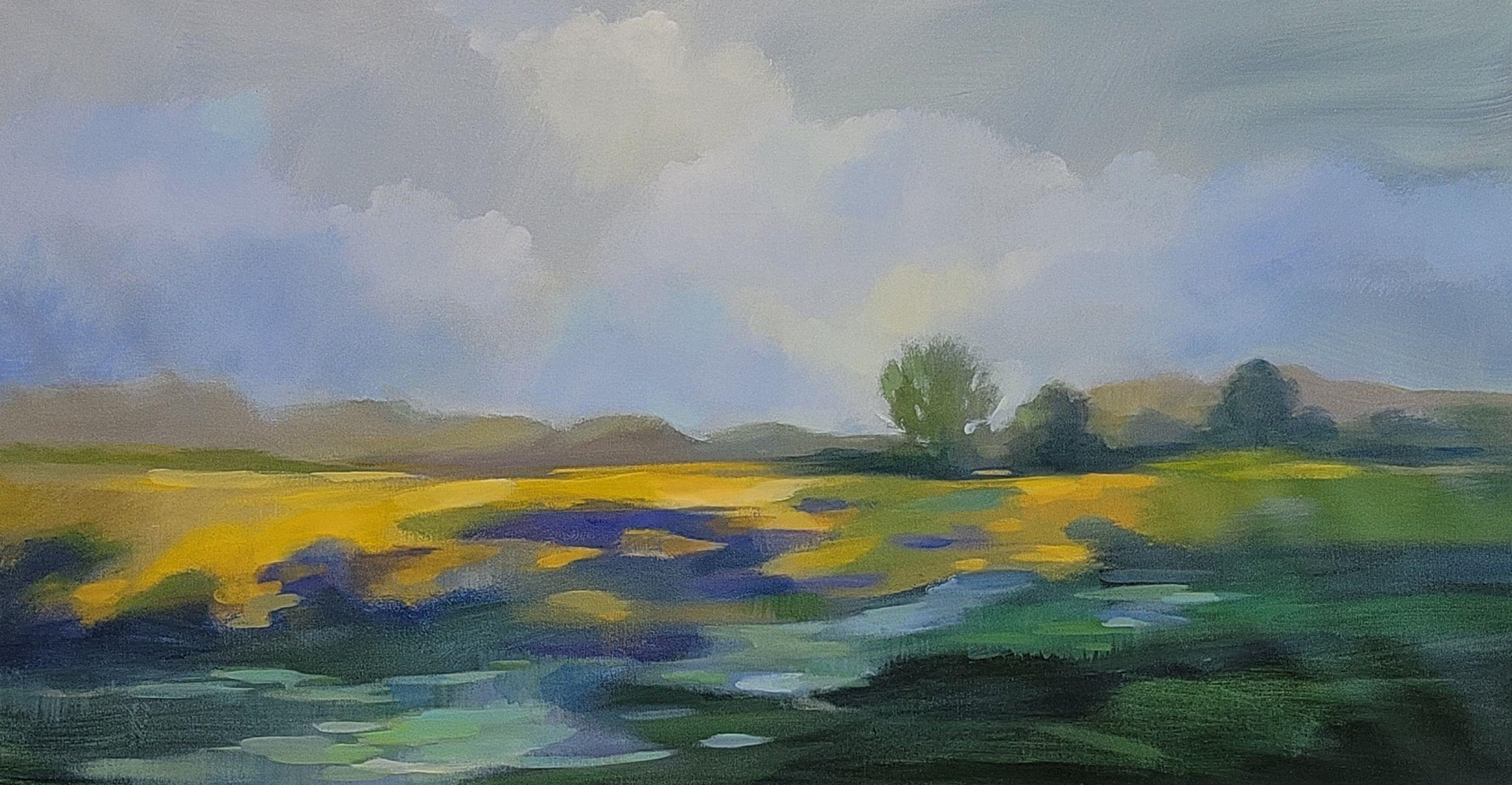 Verde Primavera, Pittura, Acrilico su tela - Painting di silvia vassileva