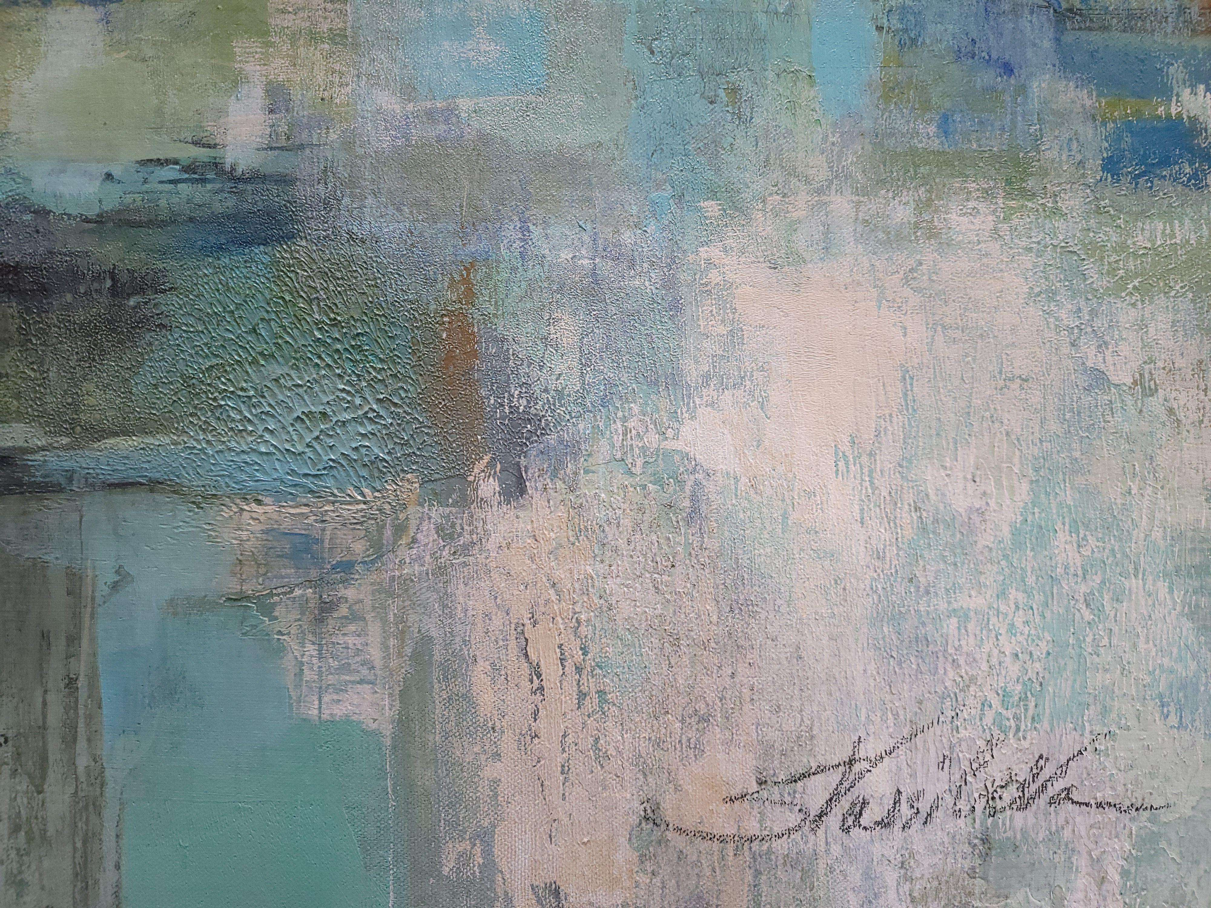 Porto di primavera, Pittura, Acrilico su tela - Painting di silvia vassileva
