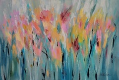 Summer Garden Joy, Painting, Acrylic on Canvas