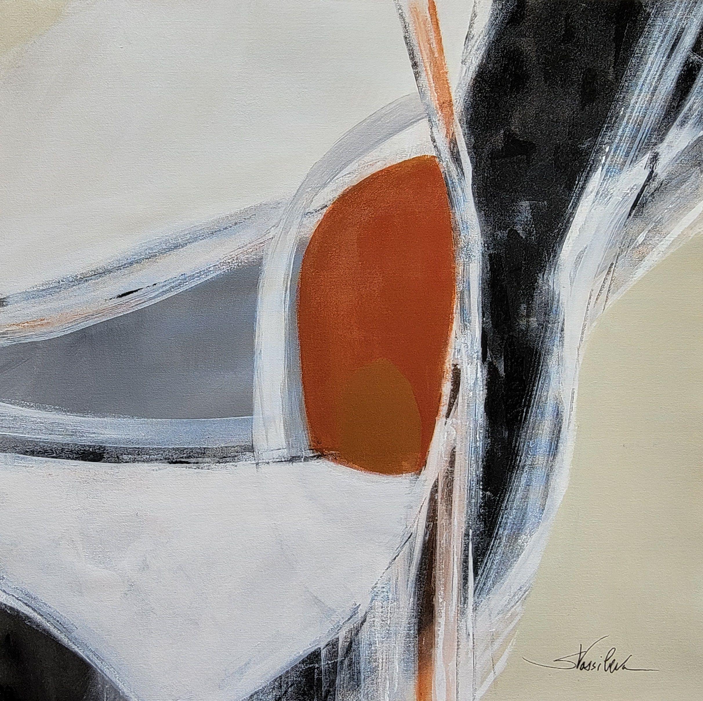 silvia vassileva Abstract Painting - Terracotta Knott, Painting, Acrylic on Canvas