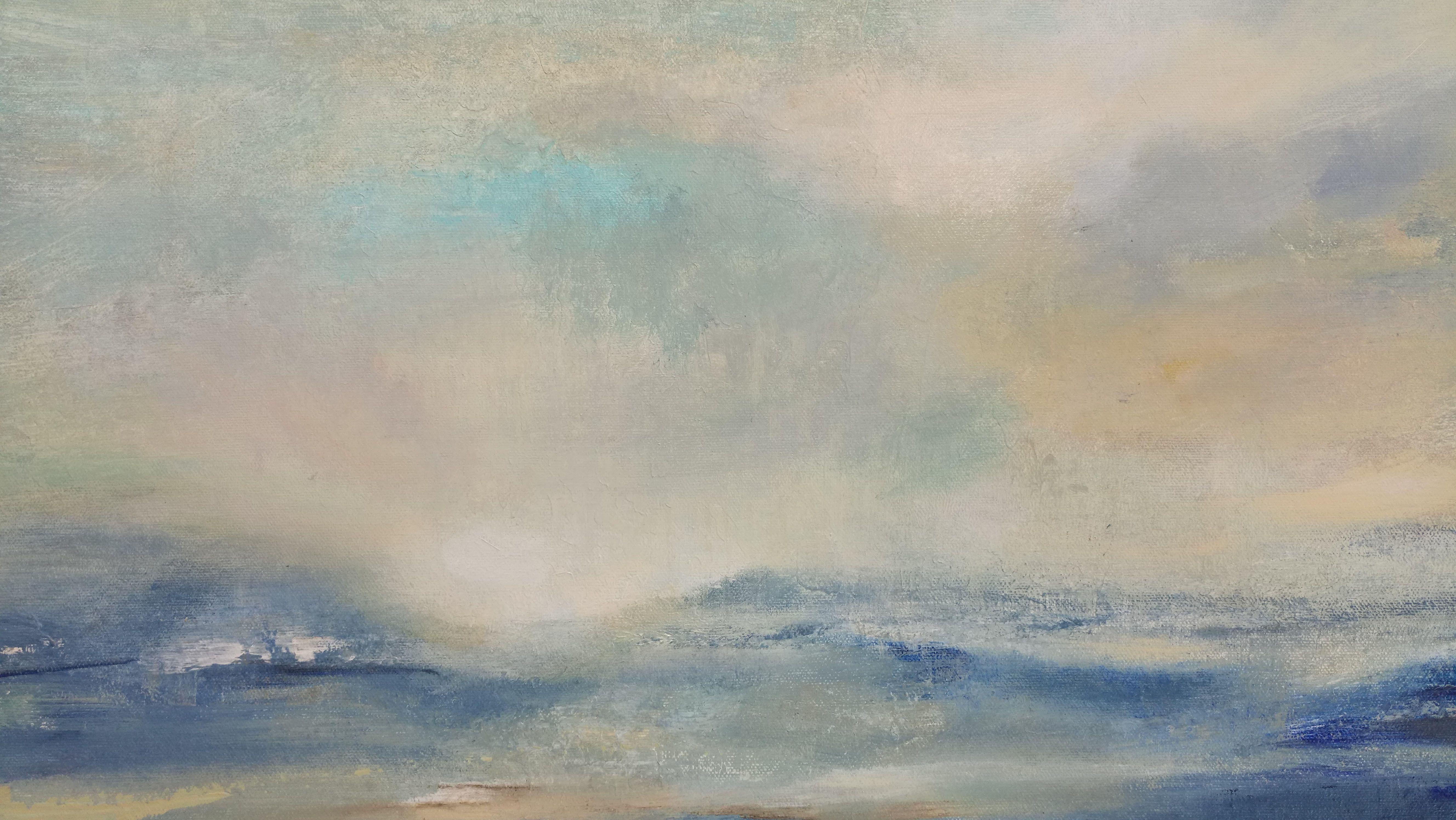 Whispering Wave, Gemälde, Acryl auf Leinwand (Abstrakter Expressionismus), Painting, von silvia vassileva