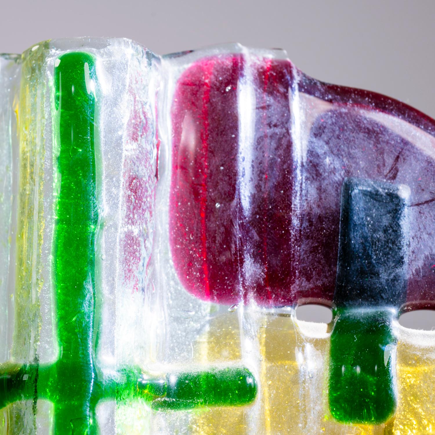 Silvio Vigliaturo scultura in vetro multicolore a fusione, Murano, iTALY, 1994 in vendita 4