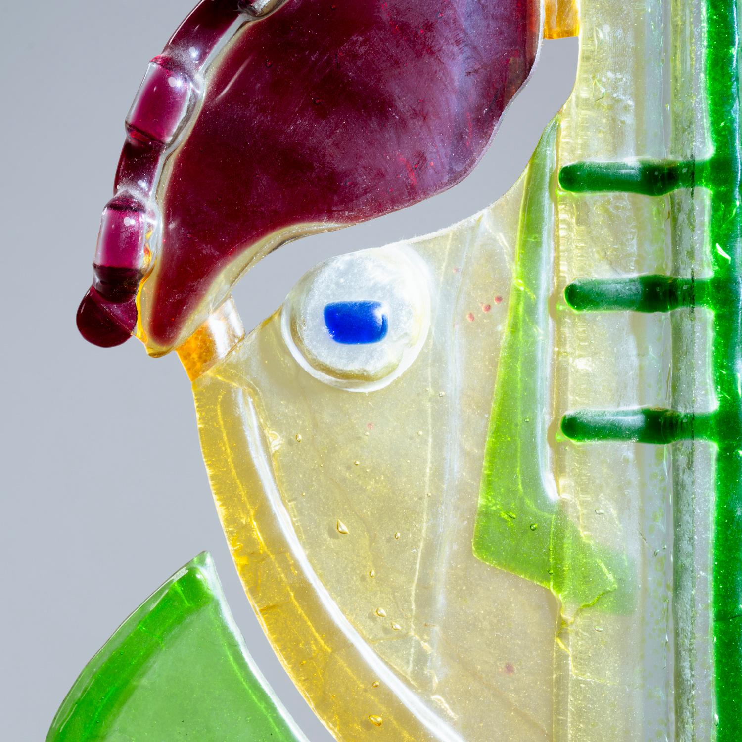 Silvio Vigliaturo scultura in vetro multicolore a fusione, Murano, iTALY, 1994 in vendita 1