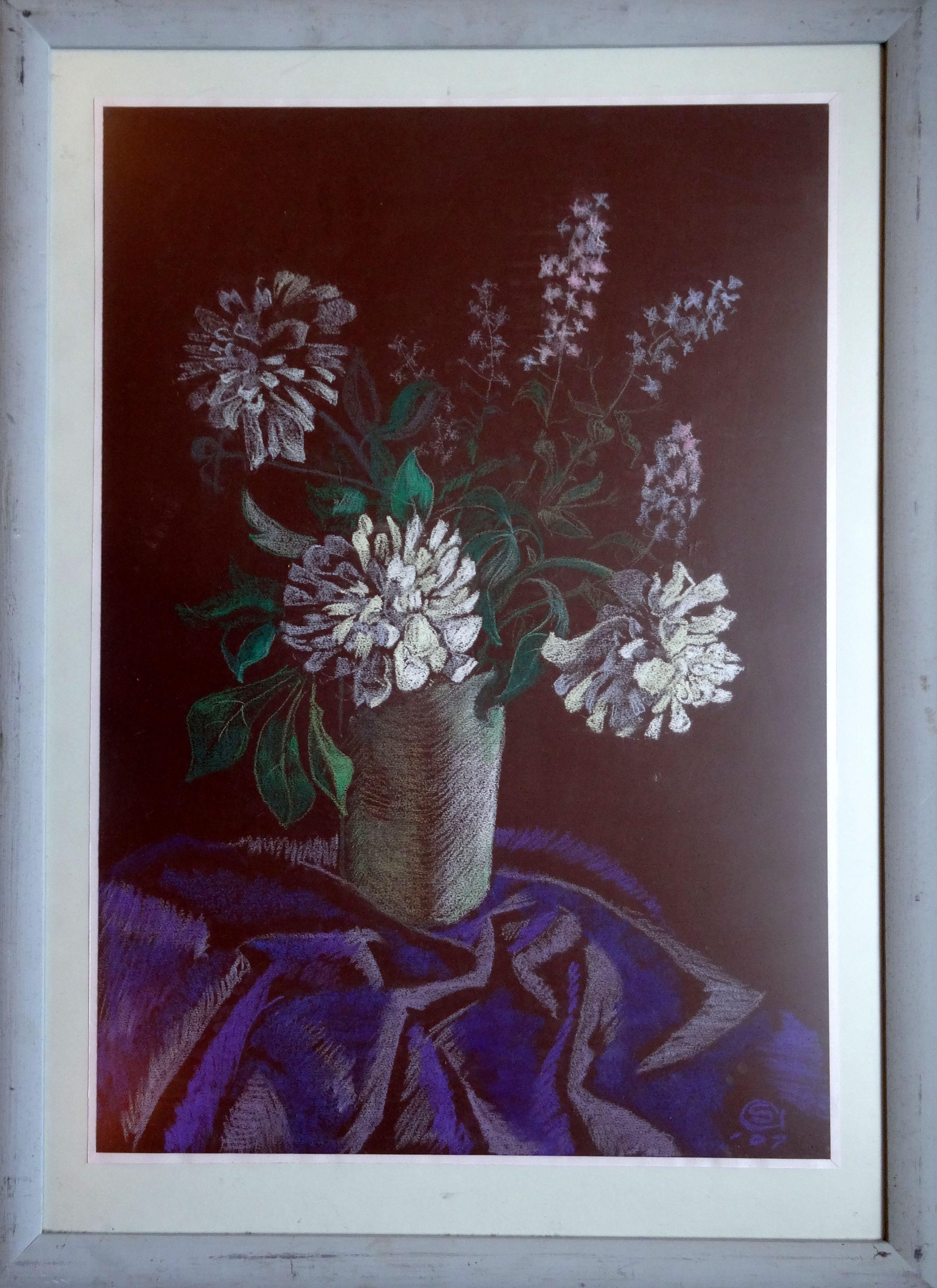 Fiori. 2007, carta, pastello, 90x65 cm - Art di Silvija Auere