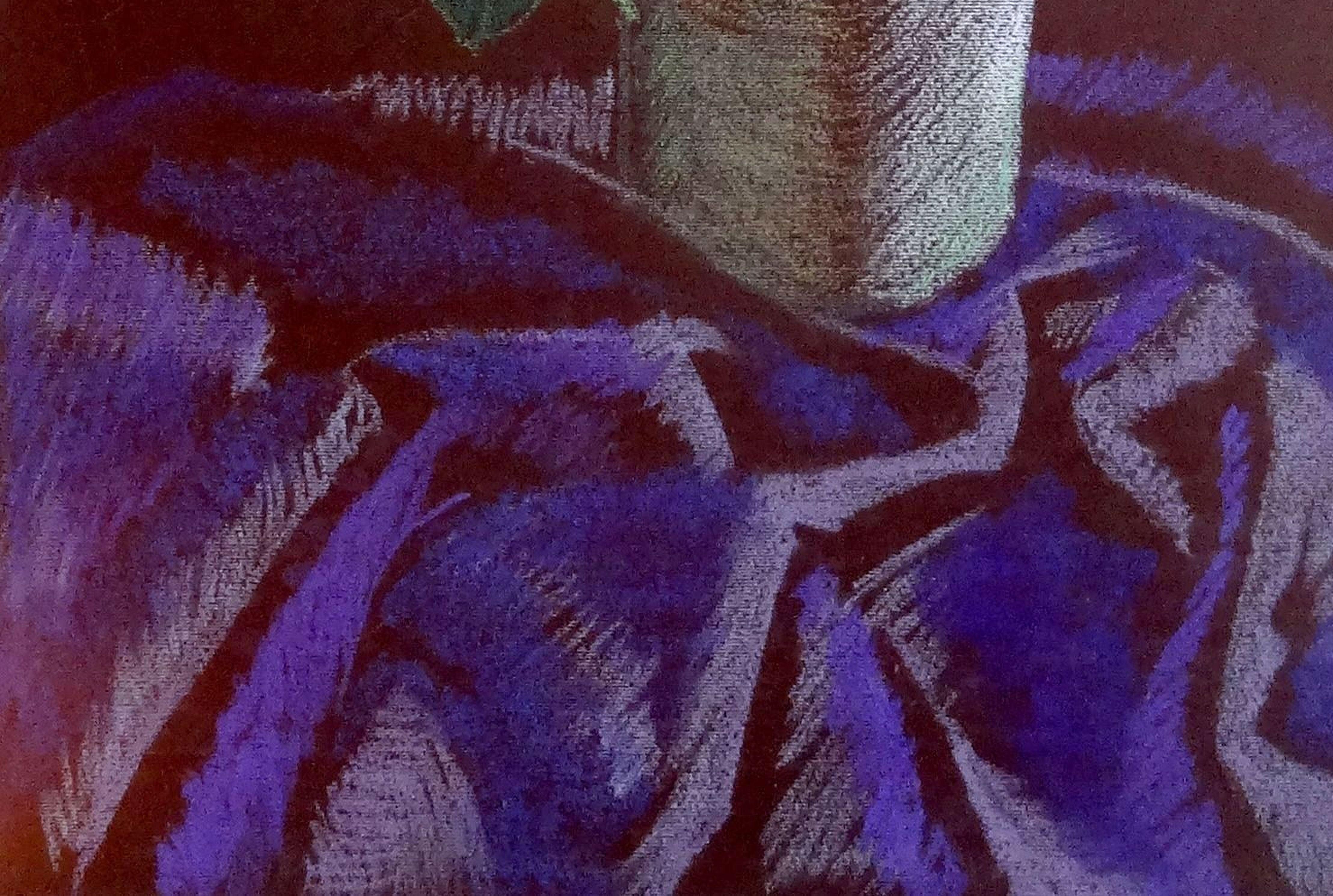 Fiori. 2007, carta, pastello, 90x65 cm - Still-Life Nero di Silvija Auere