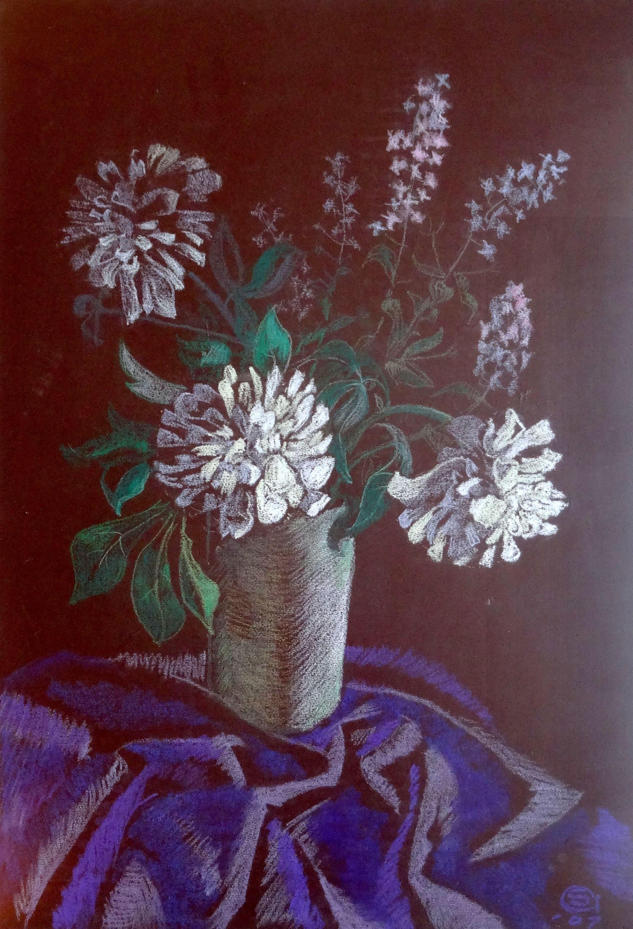 Flowers. 2007, paper, pastel, 90x65 cm