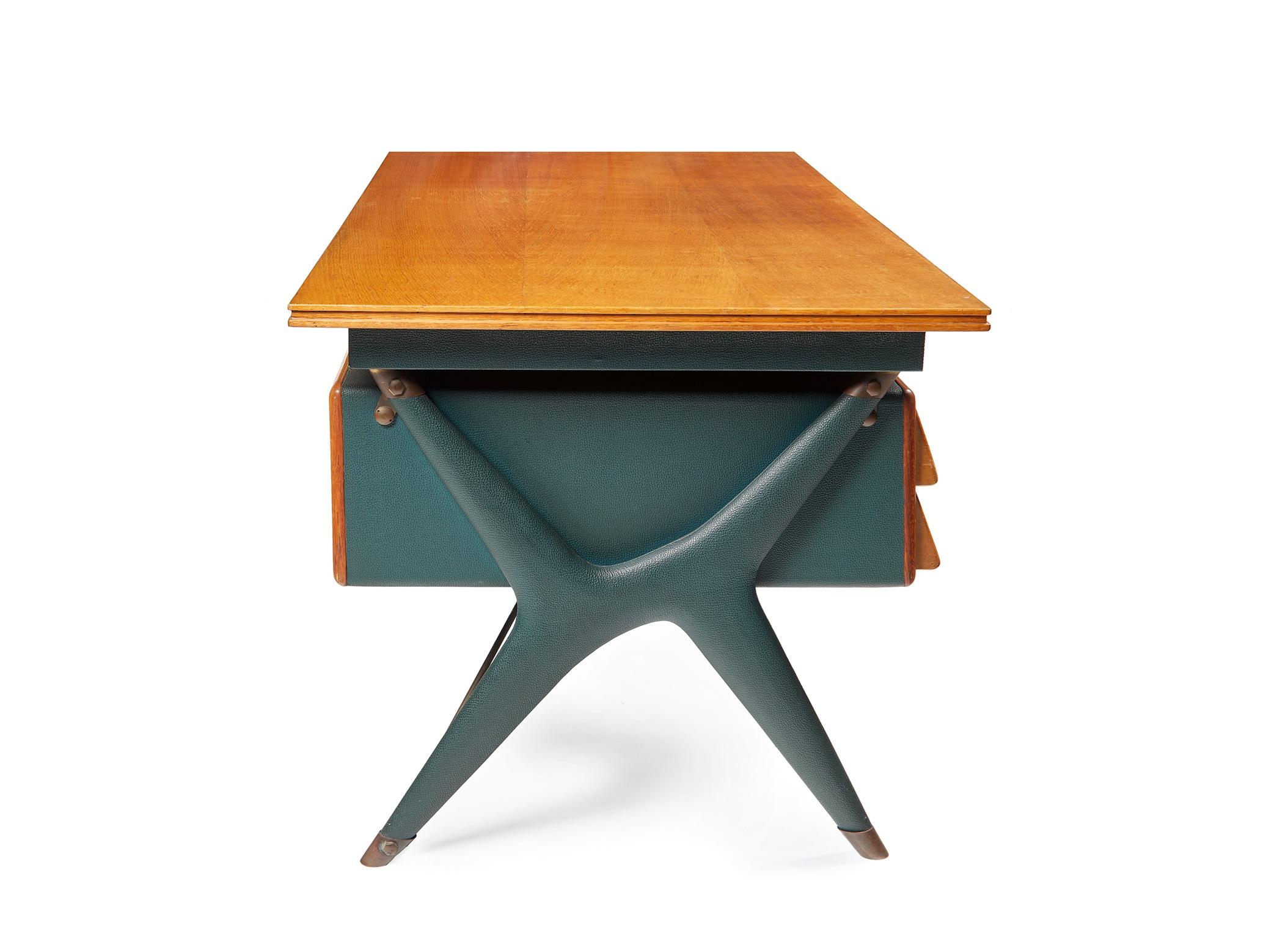 Silvio Berrone, Desk from the Bialetti Building, 1955–1956 In Excellent Condition In Los Angeles, CA