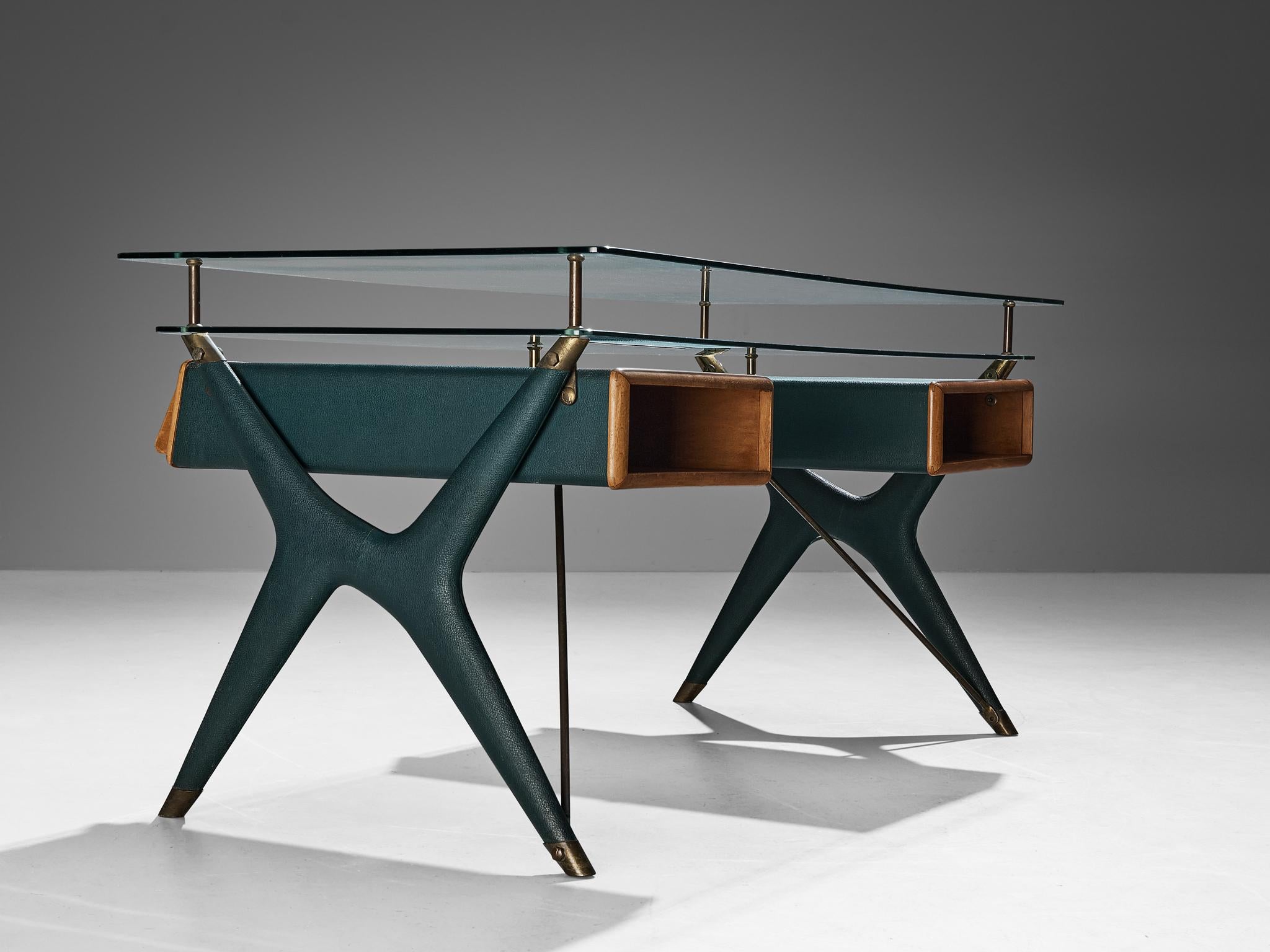 Metà XX secolo Silvio Berrone per Bialetti Headquarters Free Standing Writing Desk