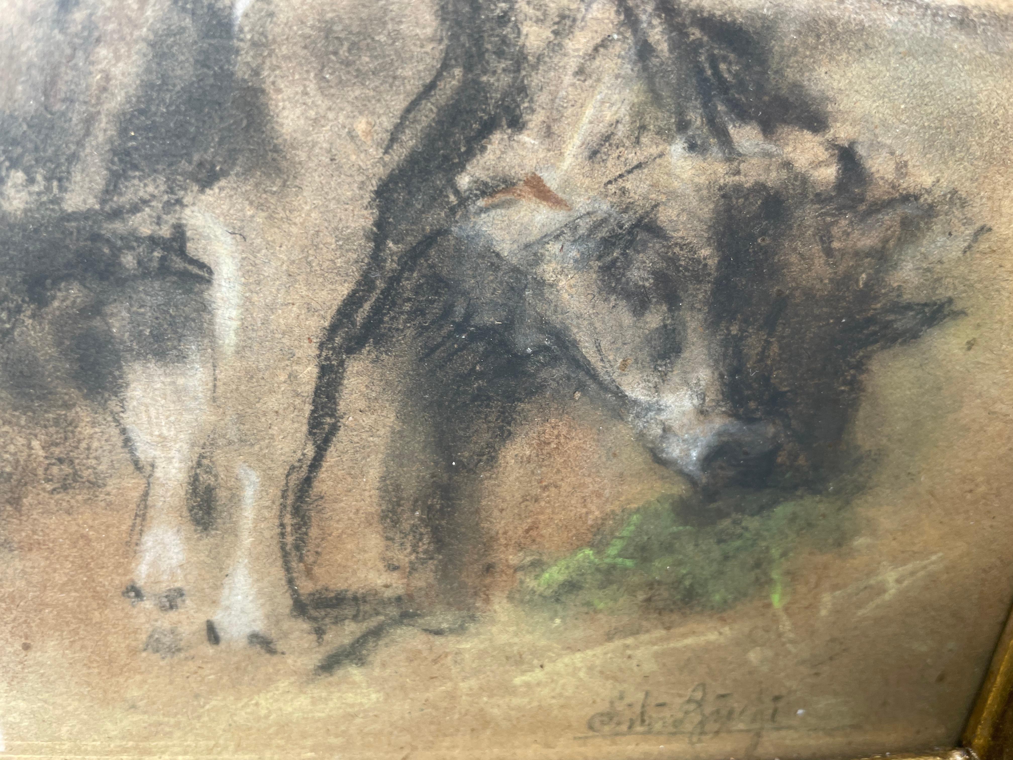 Silvio Bicchi (1874-1948), La Mucca, The Cow  In Good Condition For Sale In New York, NY