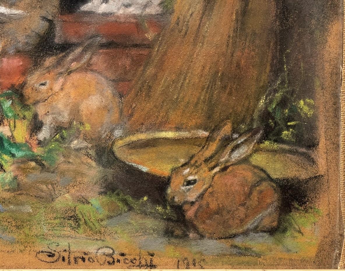 Painting of a Rabbit Family 