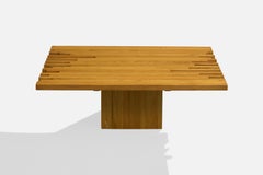 Silvio Bilangione, table basse, Wood, Italie, années 1970