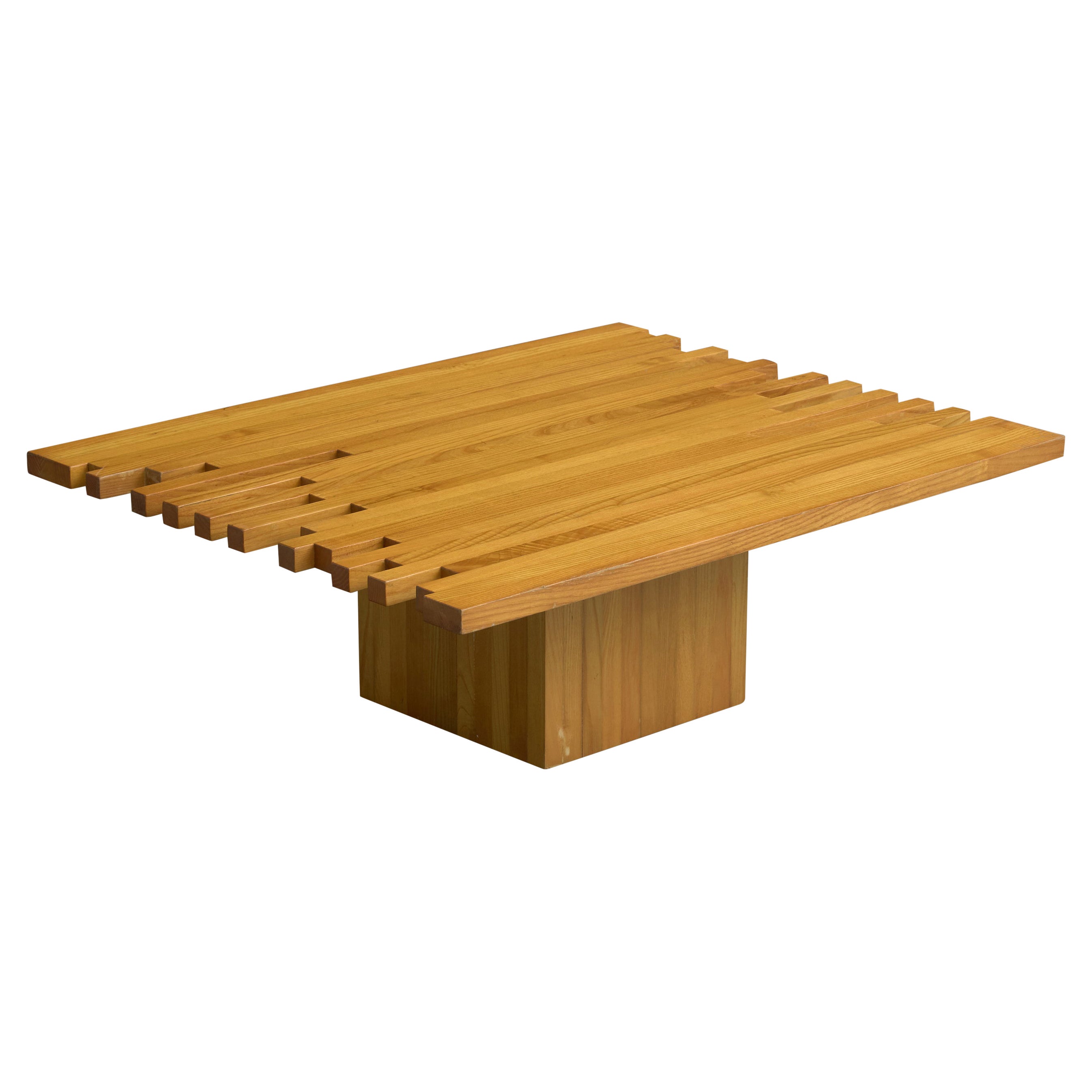 Silvio Bilangione, Coffee Table, Wood, Italy, 1970s For Sale