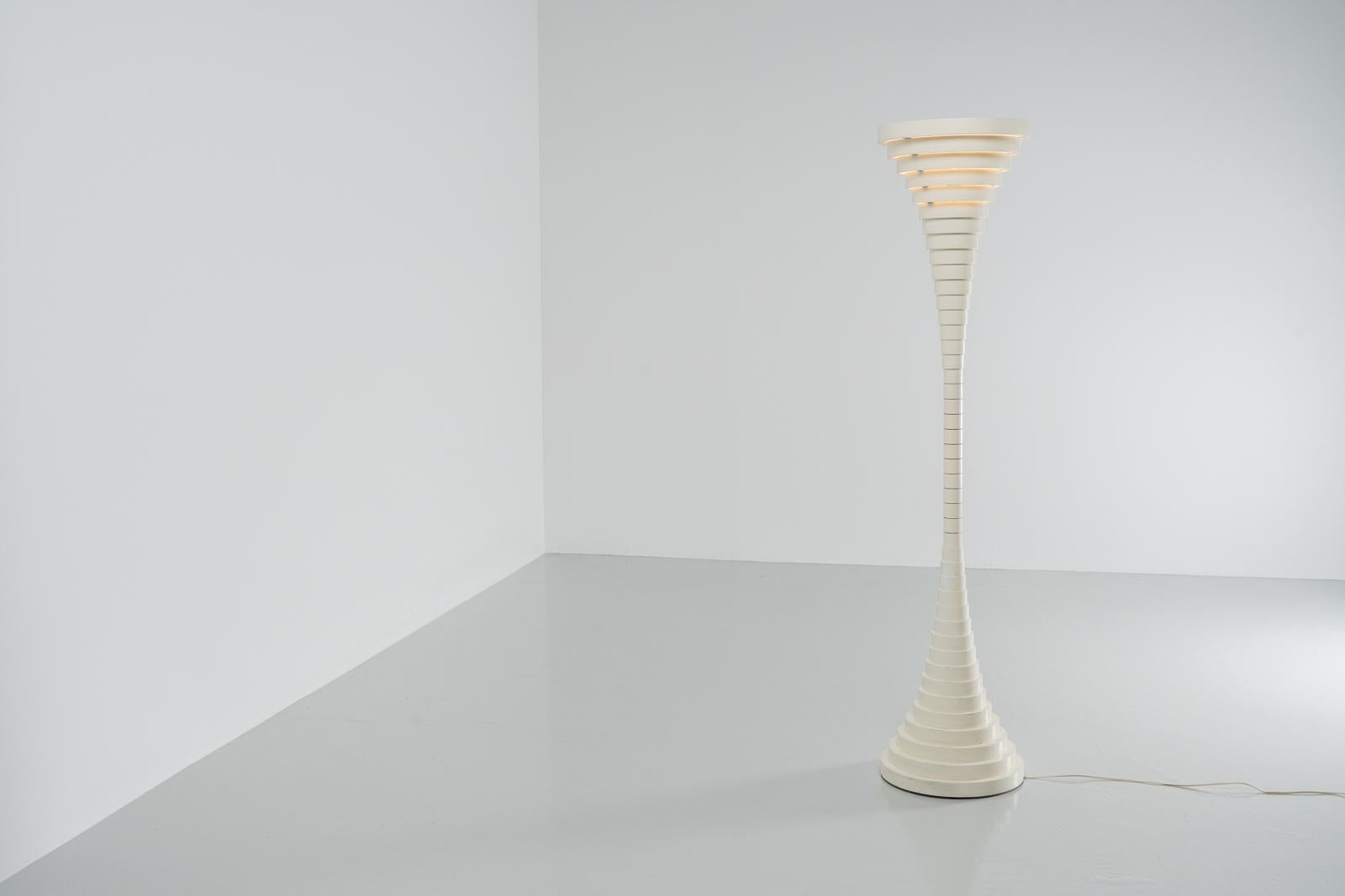 Hand-Painted Silvio Bilangione Helga Floor Lamp Italy 1967
