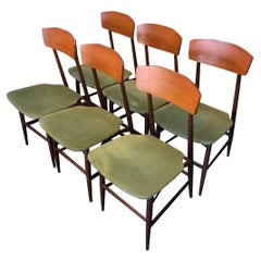 Silvio Cavatorta Attributed Set of Six Mid-Century Modern Chairs, circa 1950