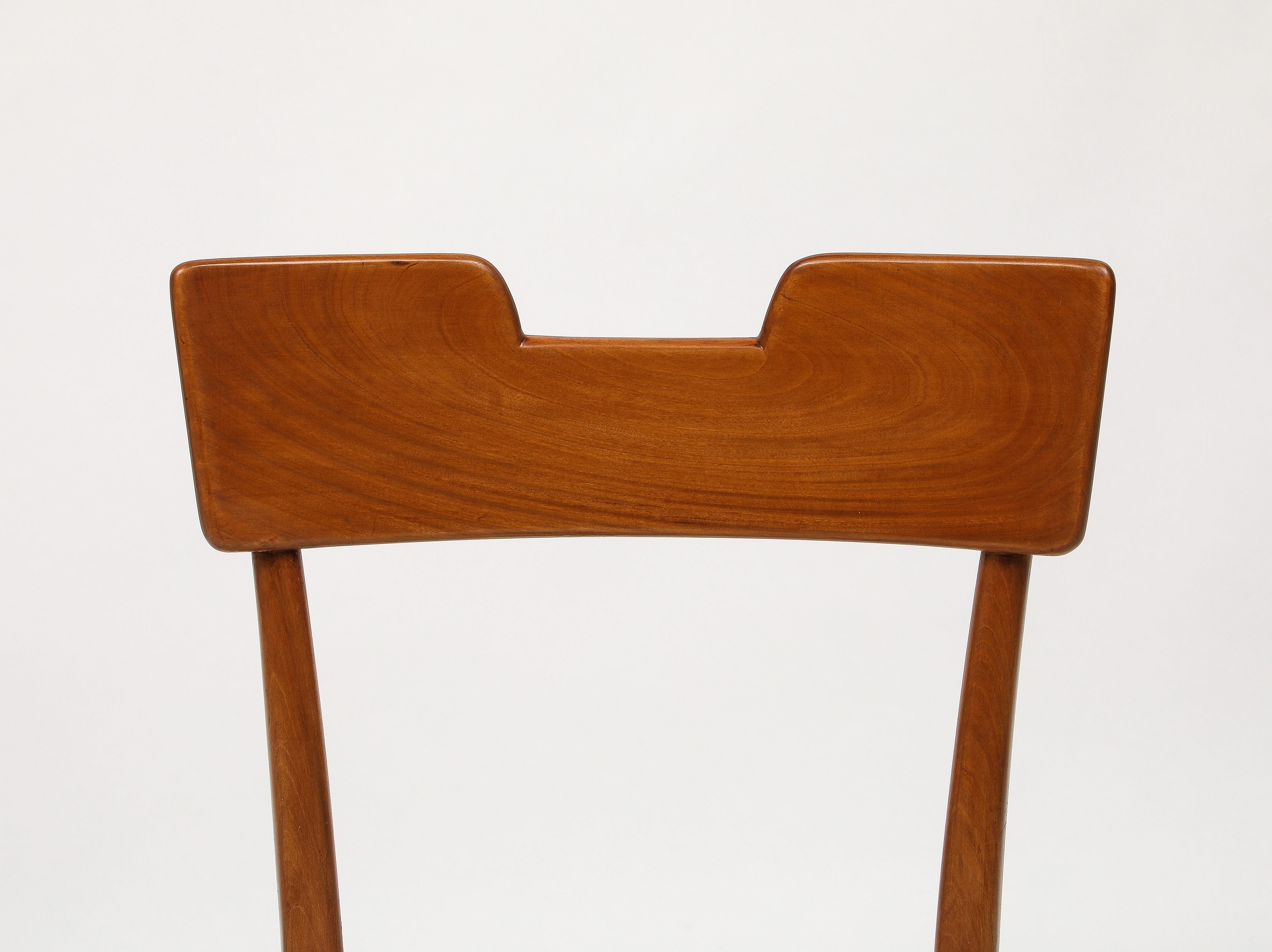 Silvio Cavatorta Birch Desk and Matching Chair in Ivory Bouclé, Italy, 1940s For Sale 13