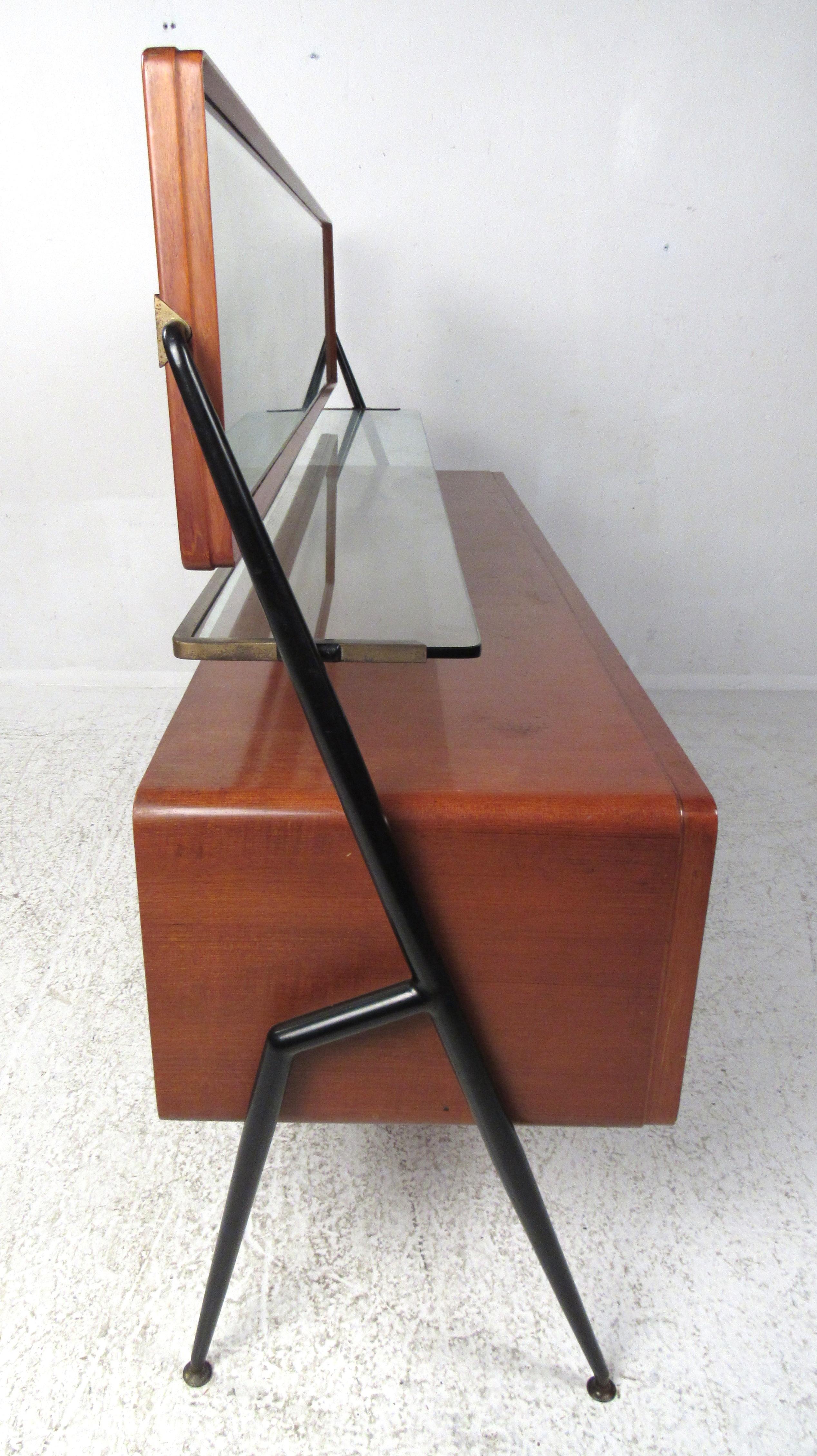 italien Commode/lavabo Silvio Cavatorta avec miroir pivotant