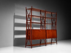 Bibliothèque élégante en acajou Silvio Cavatorta