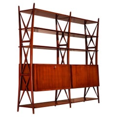 Vintage Silvio Cavatorta Elegant Library in Mahogany