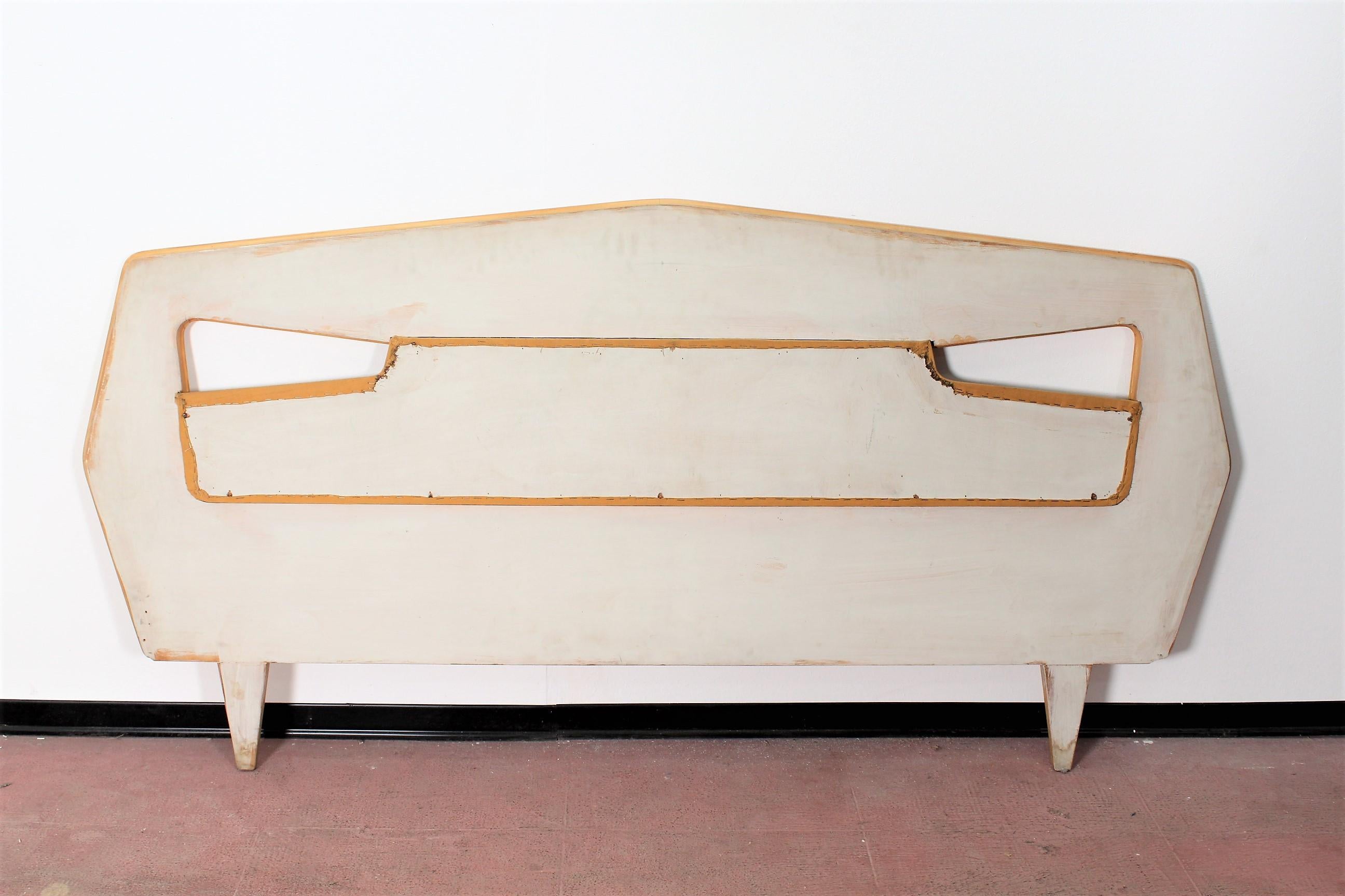  Midcentury  maple wood Double Bed Silvio Cavatorta for Dassi  Italy 60s 8