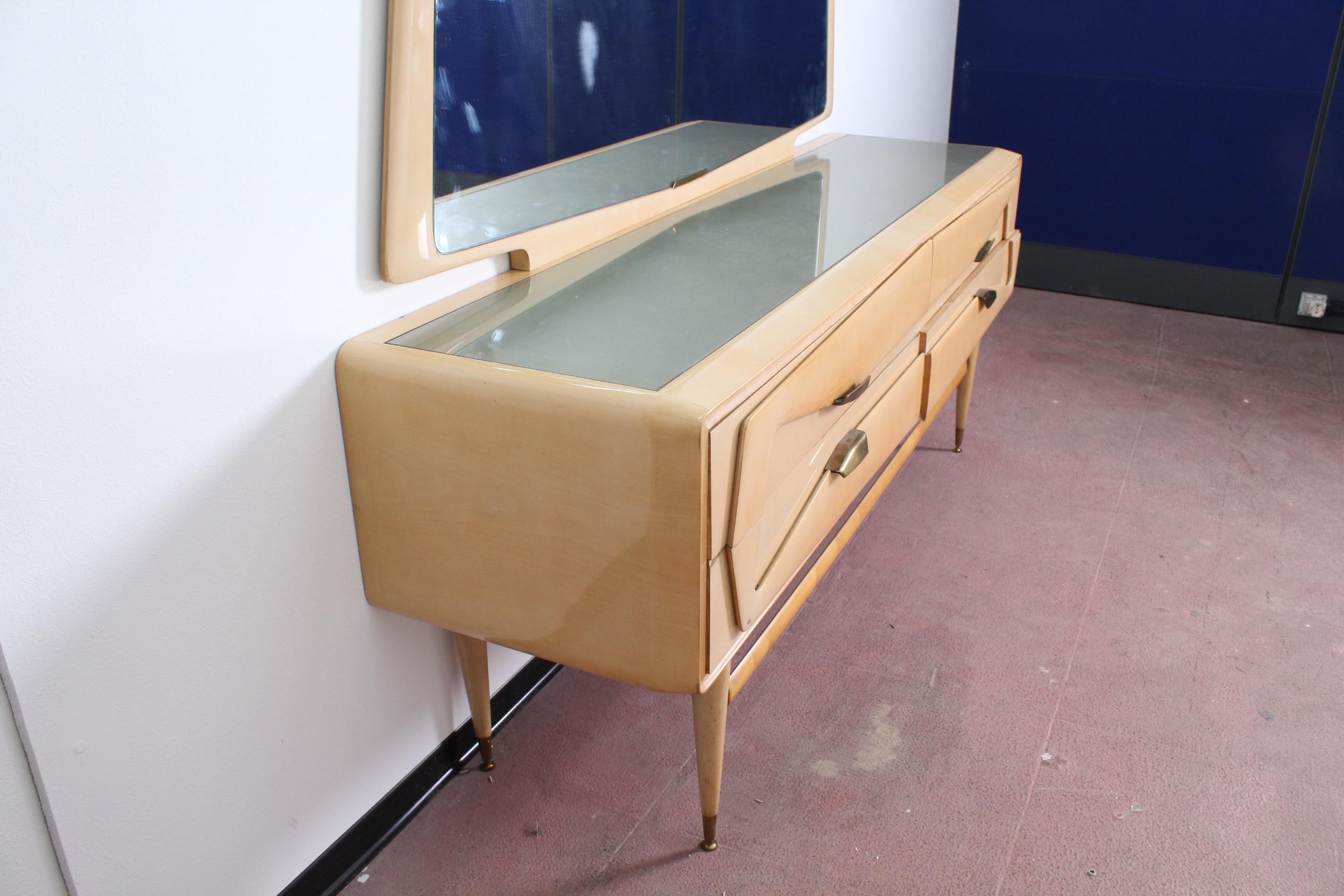 20th Century Modern Drawer Cabinet Silvio Cavatorta for Dassi Italy 50s In Good Condition In Palermo, IT