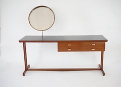 Silvio Cavatorta large consolle -dressing table, with a large mirror, 1950