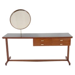 Silvio Cavatorta large consolle -dressing table, with a large mirror, 1950