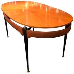 Silvio Cavatorta Mid-Century Modern Rosewood Italian Dining Table, circa 1950