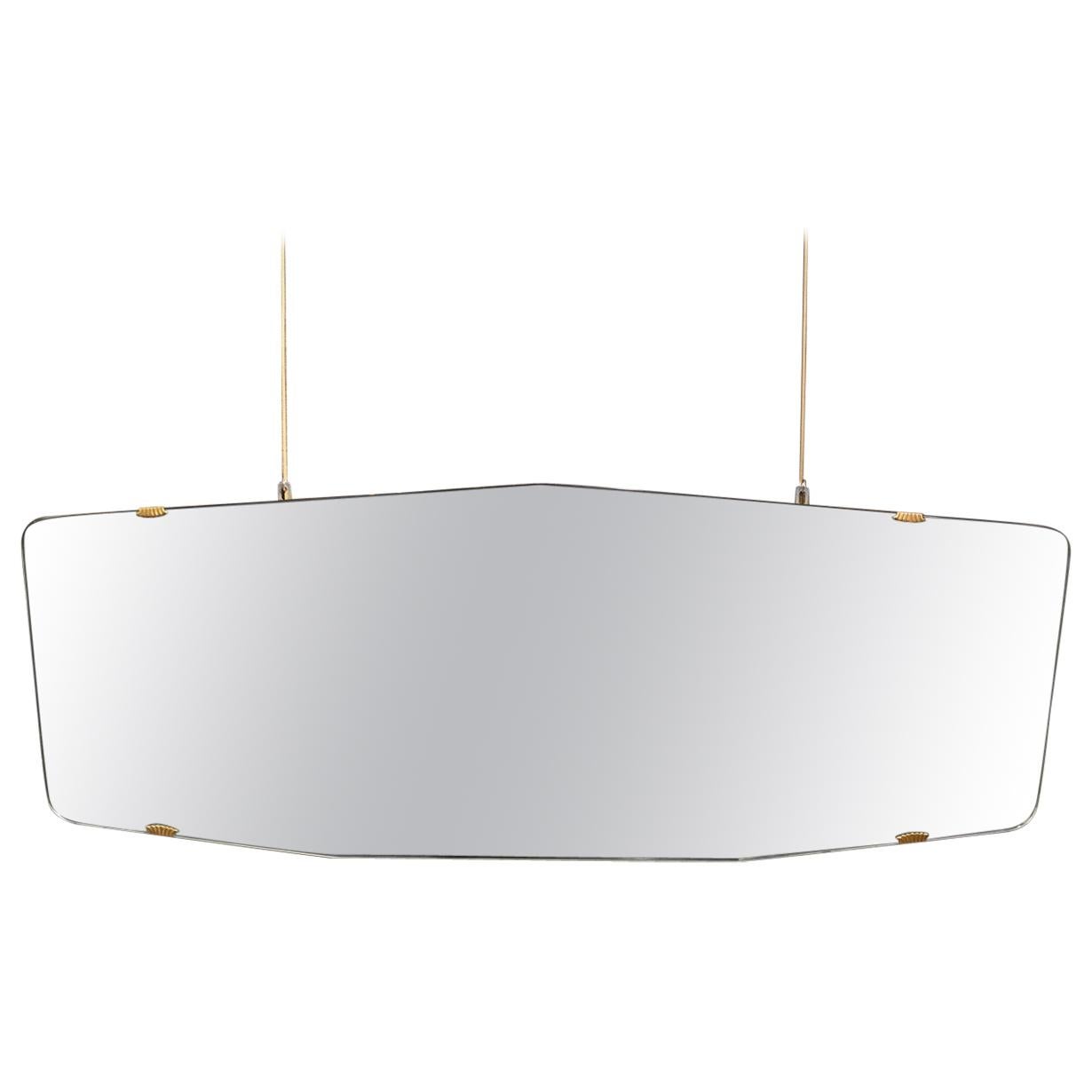 Silvio Cavatorta Midcentury Rectangular Silver Italian Wall Mirror, 1958