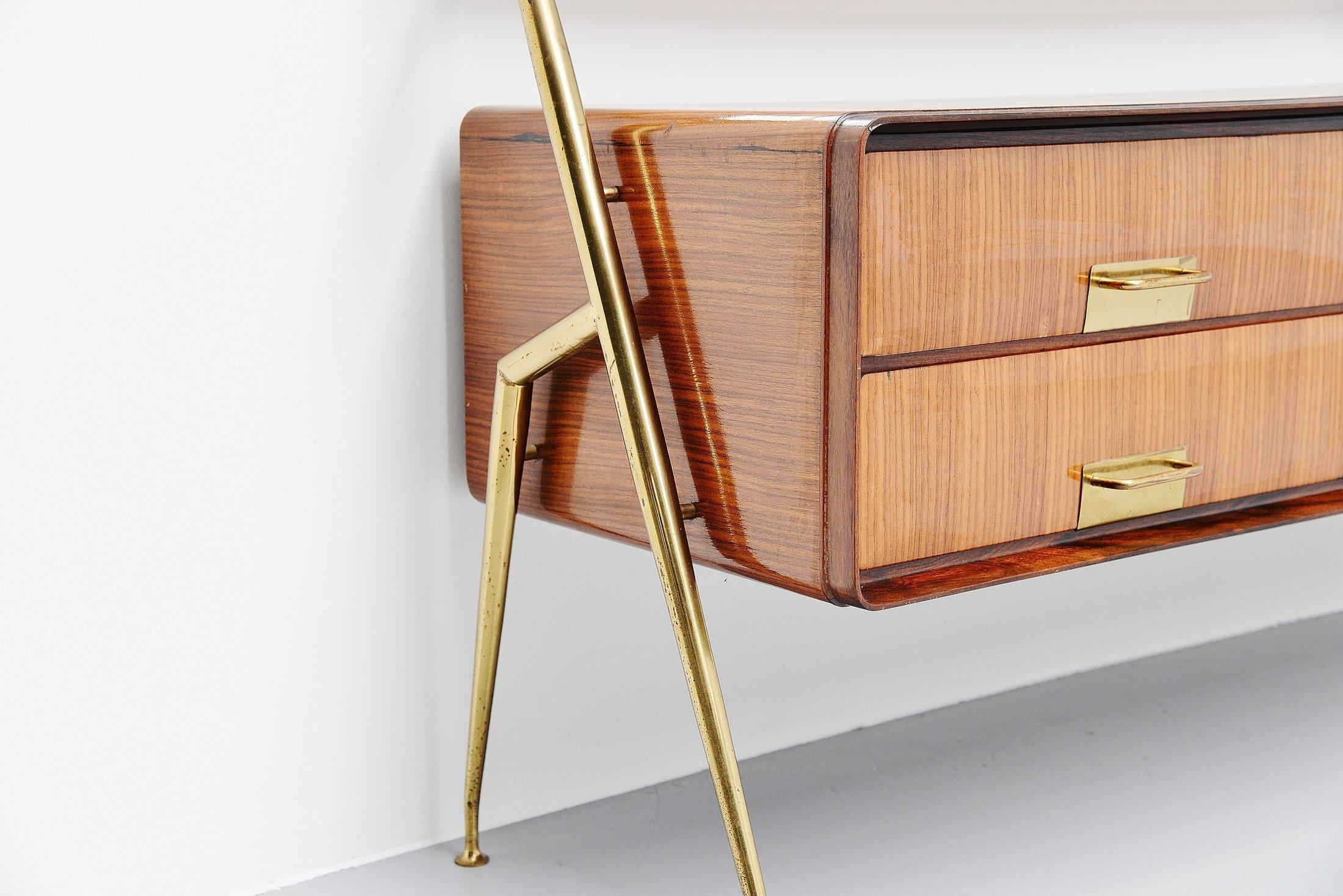 Mid-20th Century Silvio Cavatorta Mirror Sideboard, Italy, 1958