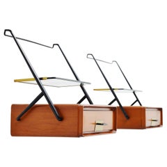 Silvio Cavatorta Night Cabinets Pair, Italy, 1958