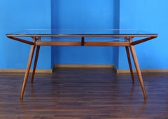 Silvio Cavatorta Sculptural mahogany dining table, Rome, Italy, 1950s