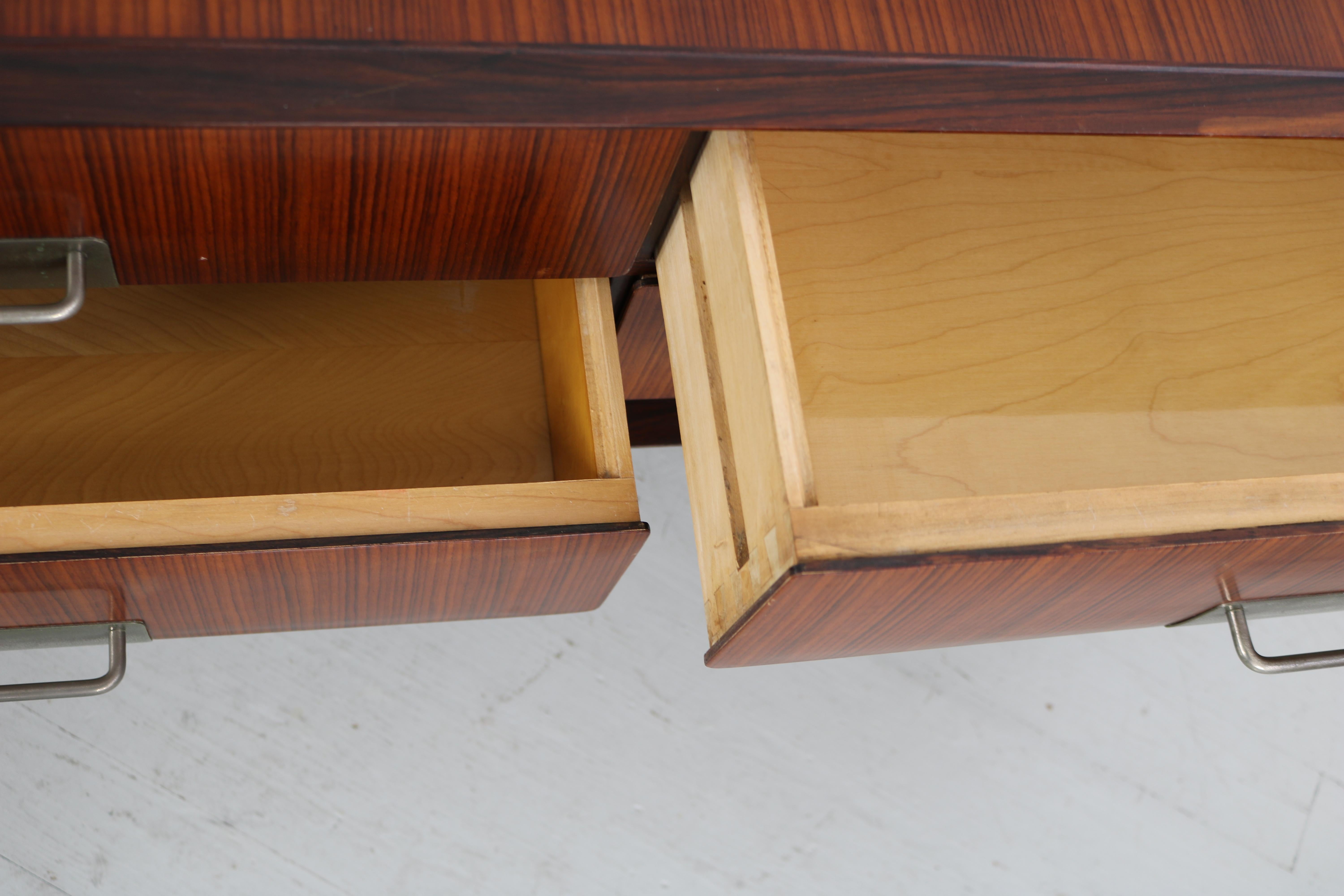 Silvio Cavatorta Sideboard with Drawers and Mirror, Italy 1950s 3