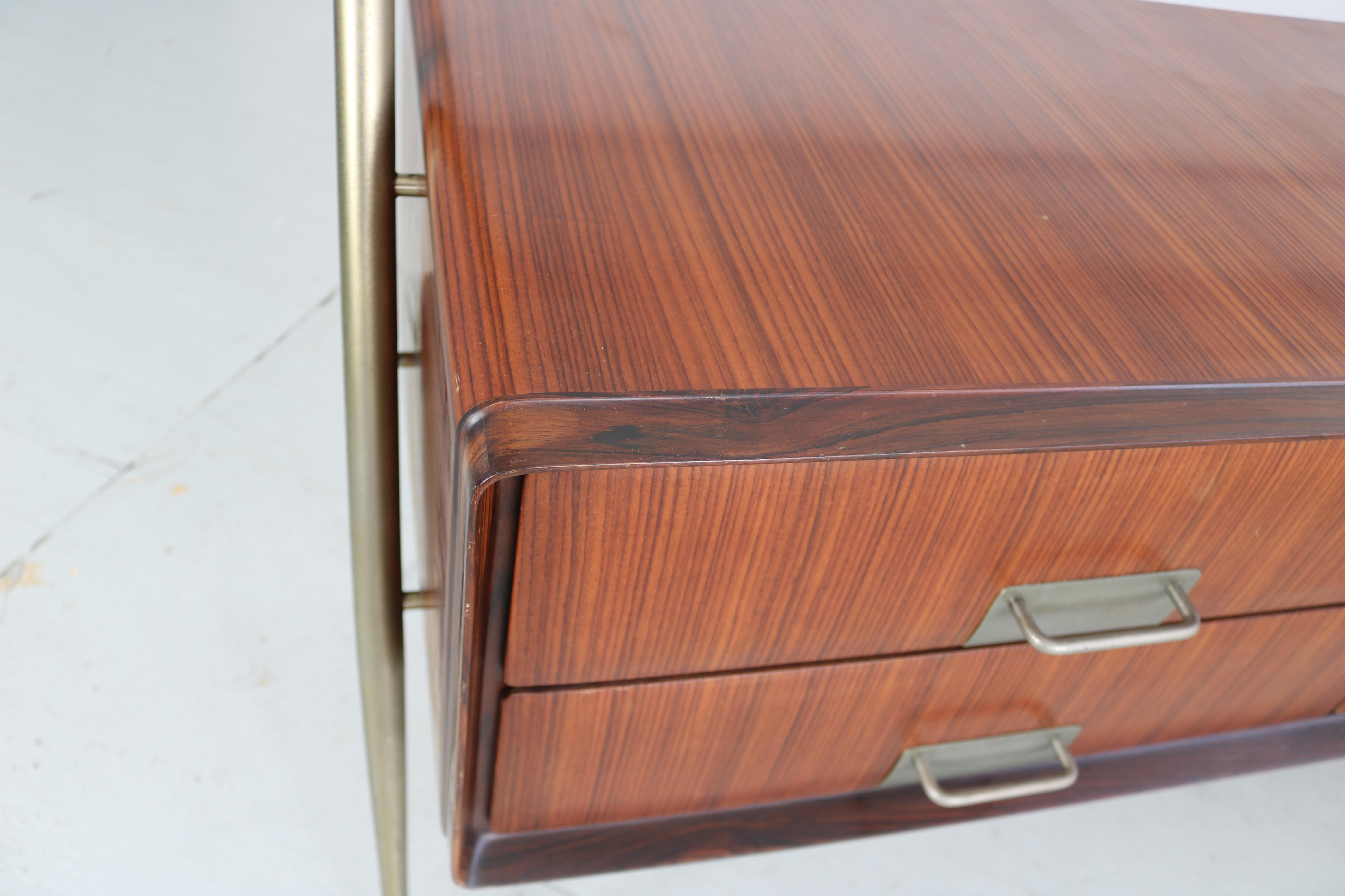 Silvio Cavatorta Sideboard with Drawers and Mirror, Italy 1950s 7