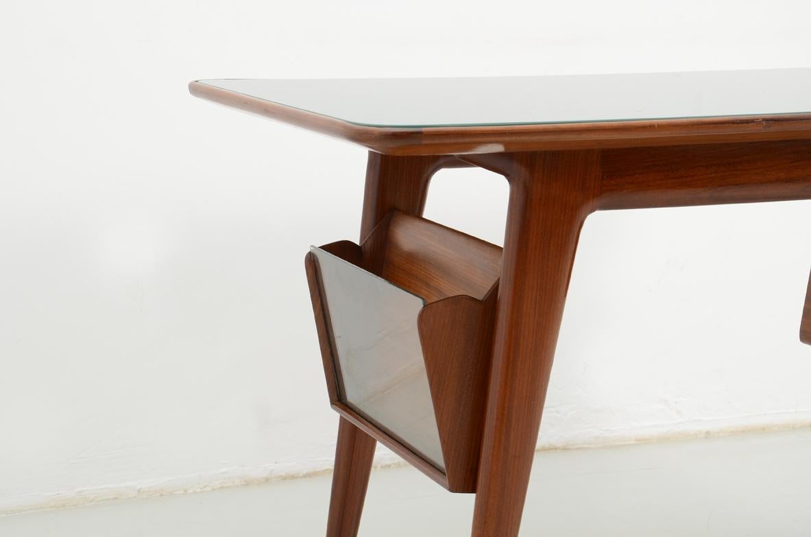 Italian Silvio Cavatorta, Stunning Desk Table in Cherry Wood